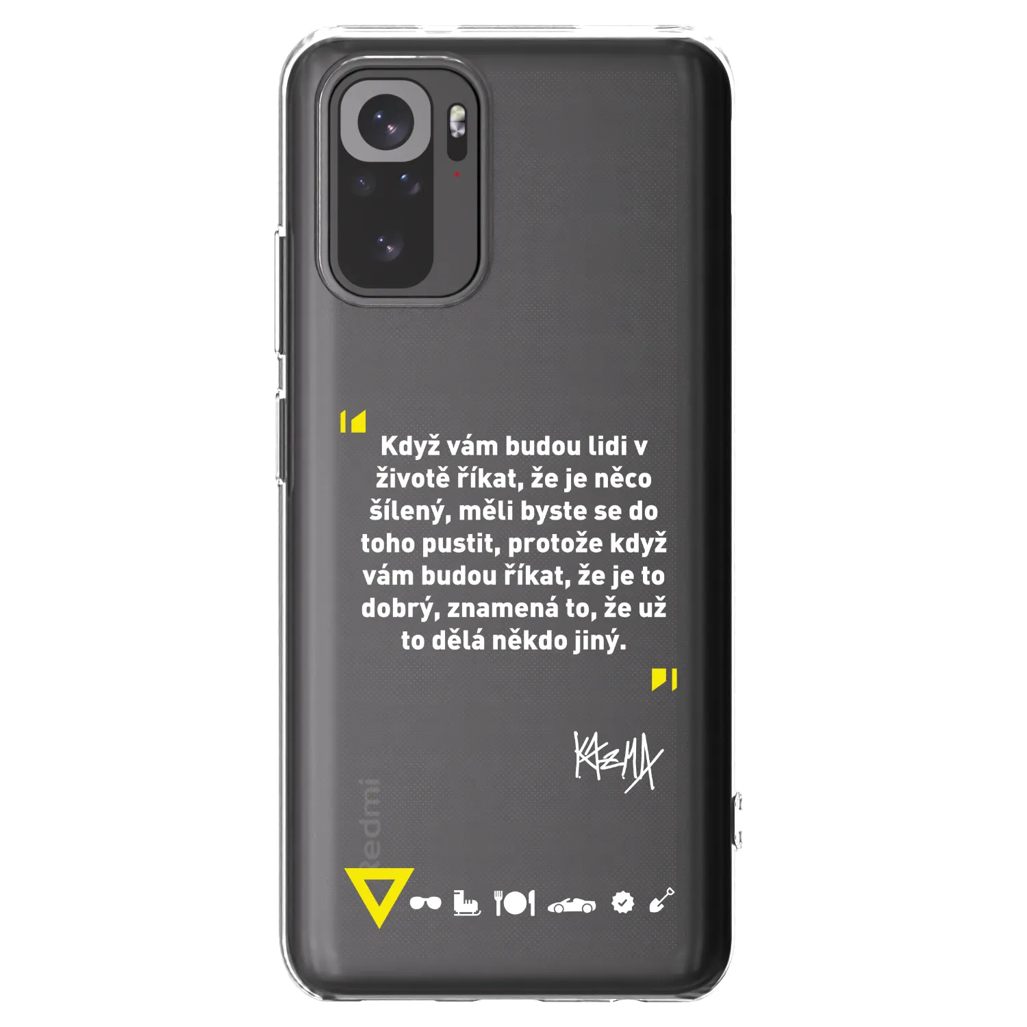 Picasee silikónový prehľadný obal pre Xiaomi Redmi Note 10S - Kazma - MĚLI BYSTE SE DO TOHO PUSTIT