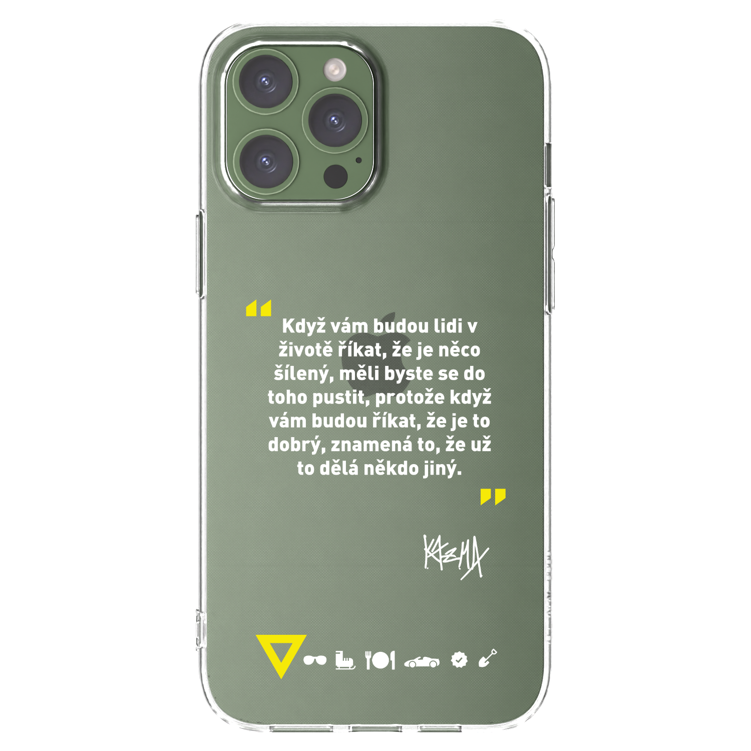 Silikónový prehľadný obal pre Apple iPhone 13 Pro Max - Kazma - MĚLI BYSTE SE DO TOHO PUSTIT