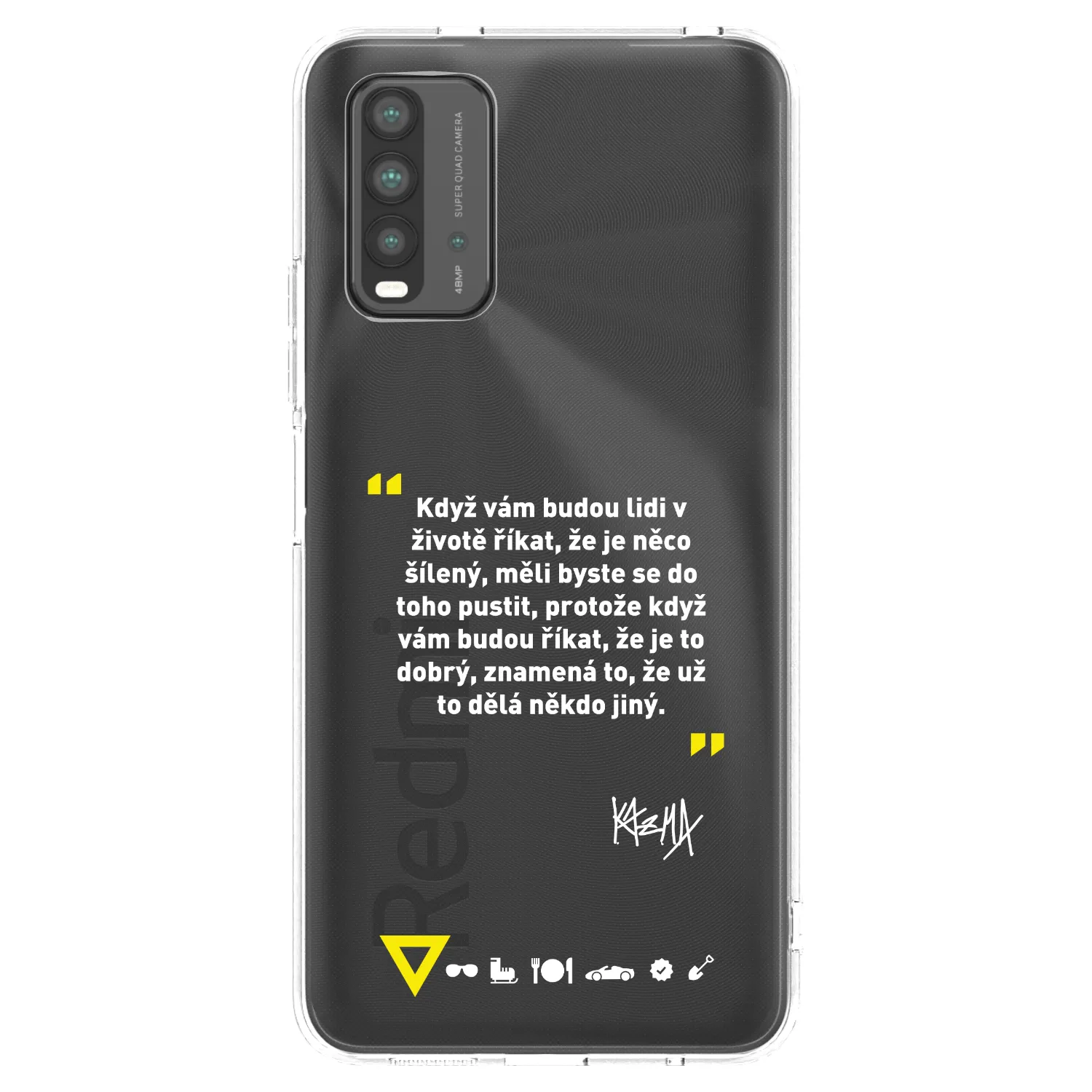 Picasee silikónový čierny obal pre Xiaomi Redmi 9T - Kazma - MĚLI BYSTE SE DO TOHO PUSTIT