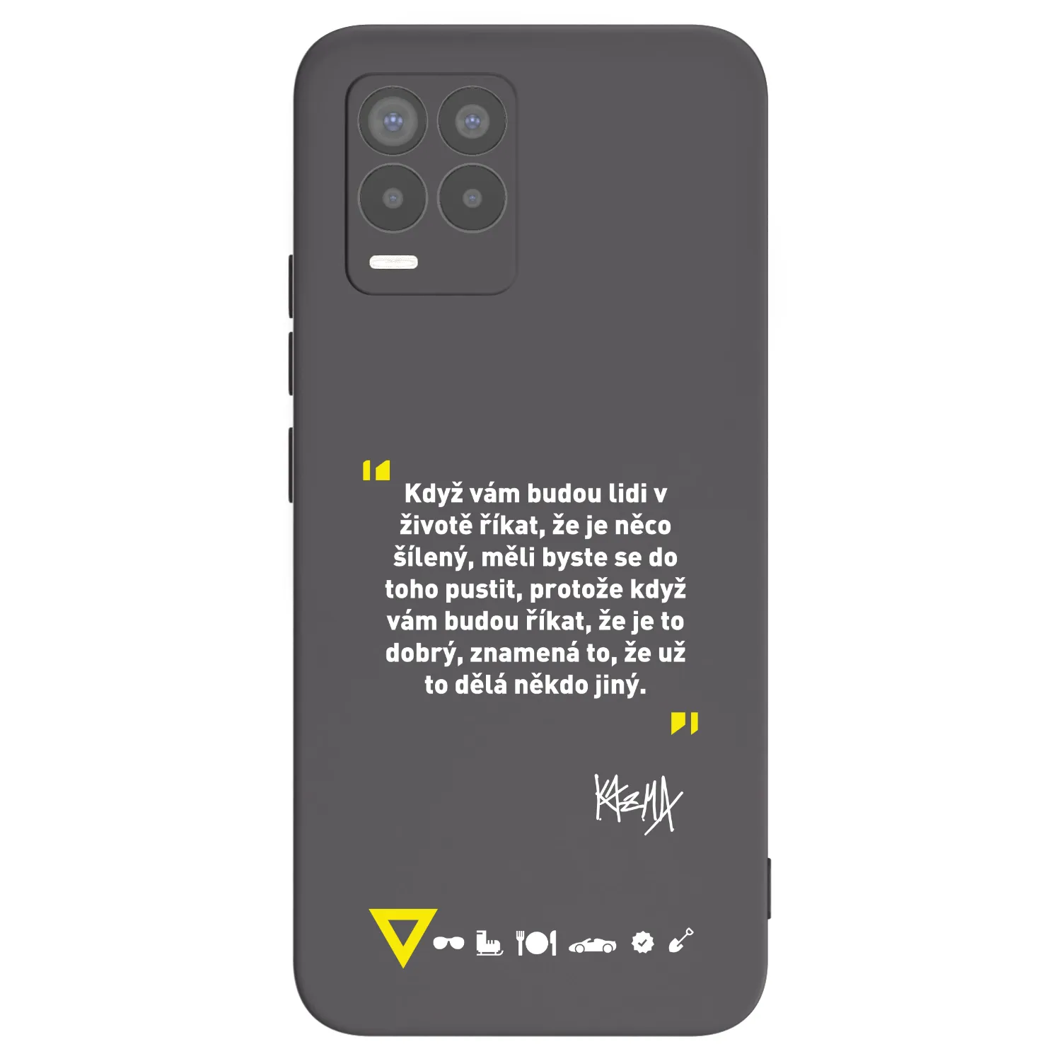 Picasee silikónový čierny obal pre Realme 8 Pro - Kazma - MĚLI BYSTE SE DO TOHO PUSTIT