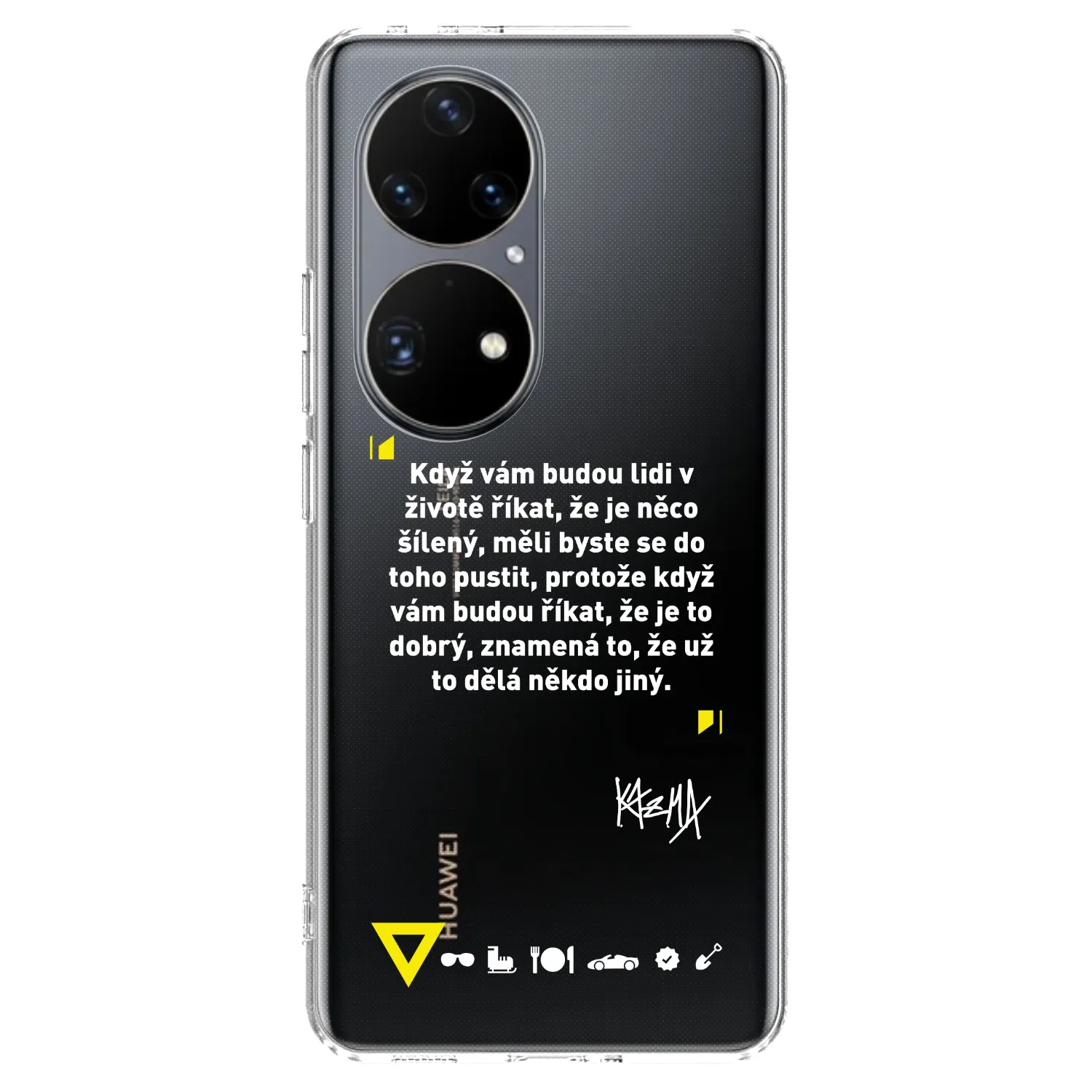 Picasee silikónový prehľadný obal pre Huawei P50 - Kazma - MĚLI BYSTE SE DO TOHO PUSTIT