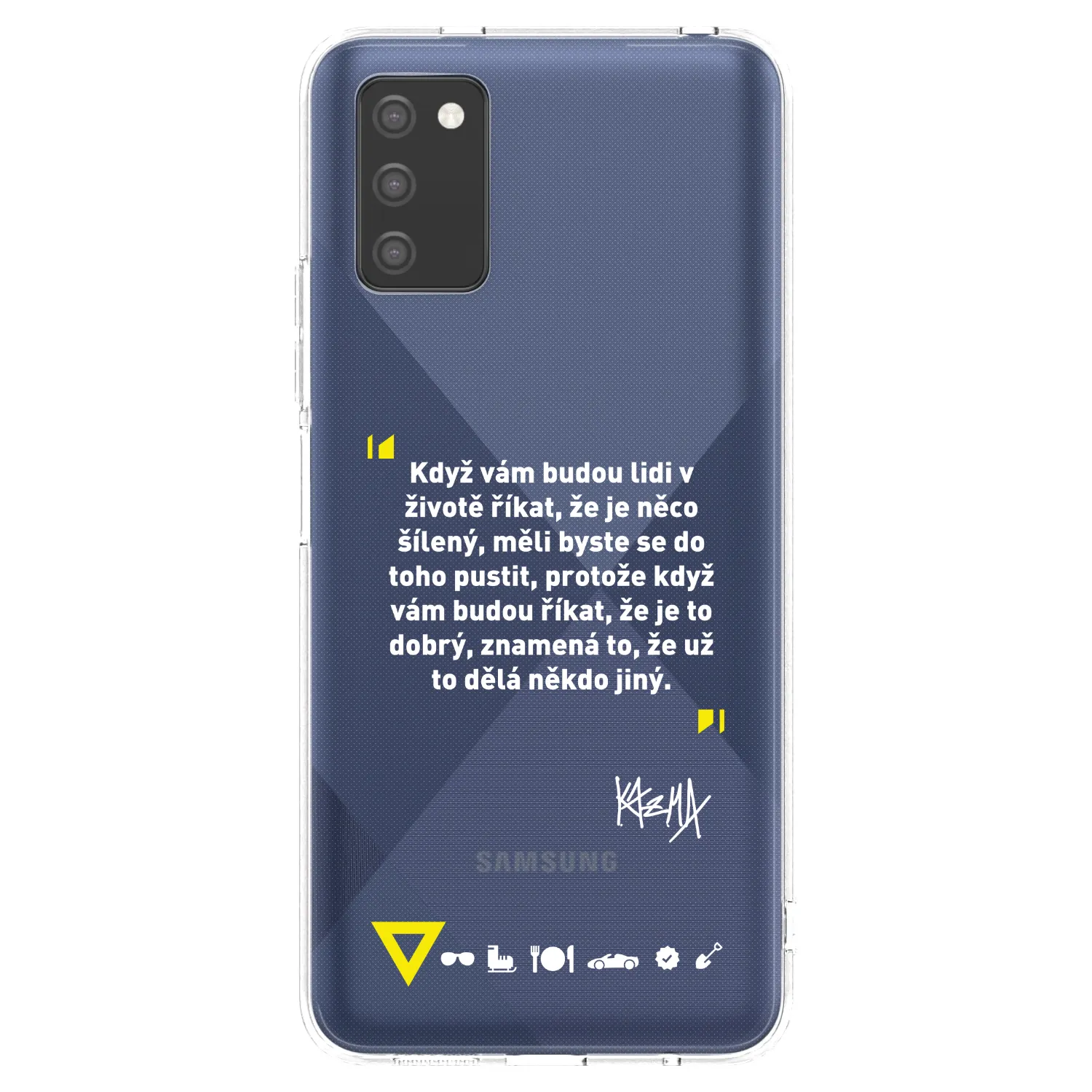 Picasee silikónový prehľadný obal pre Samsung Galaxy A02s A025G - Kazma - MĚLI BYSTE SE DO TOHO PUSTIT