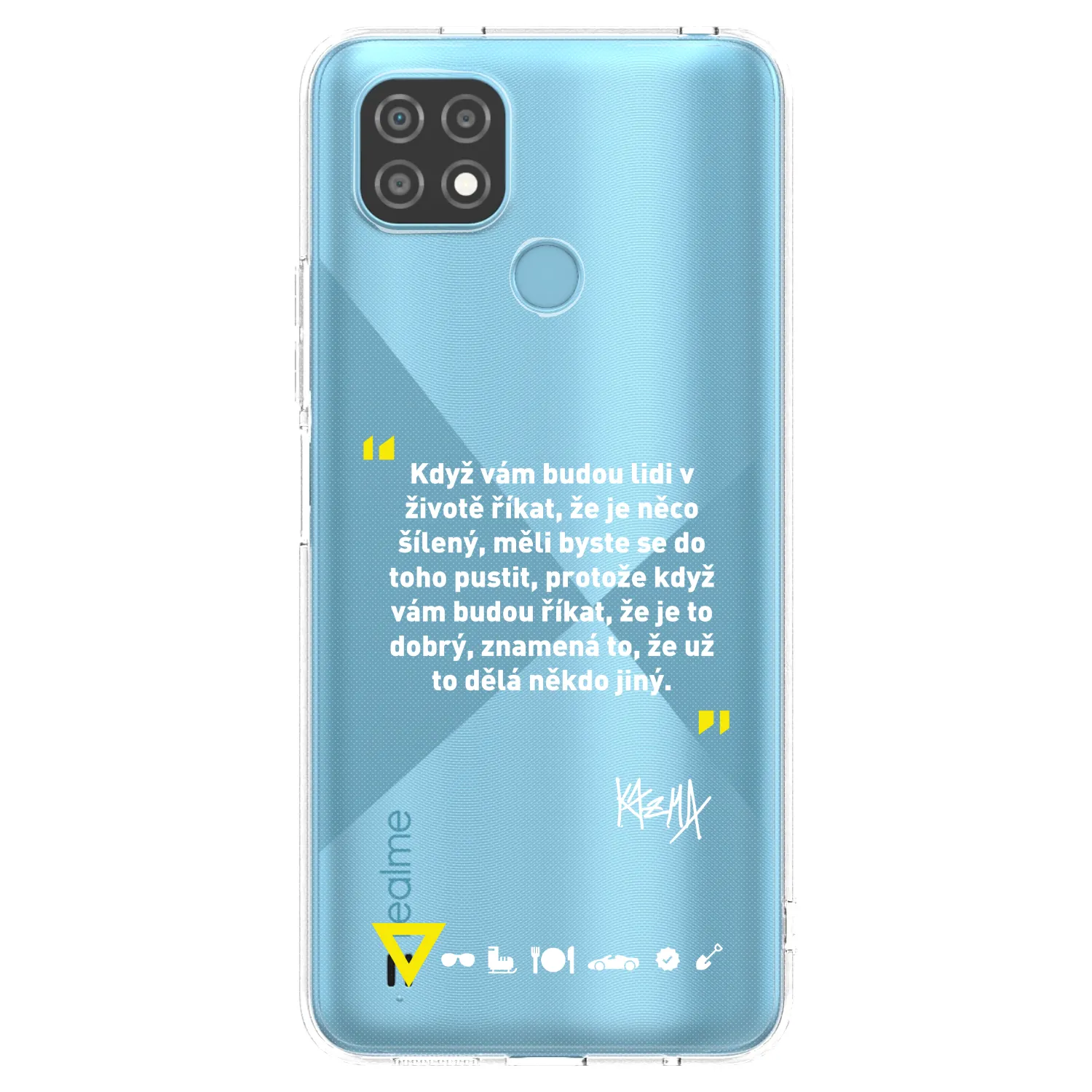 Picasee silikónový prehľadný obal pre Realme C21 - Kazma - MĚLI BYSTE SE DO TOHO PUSTIT