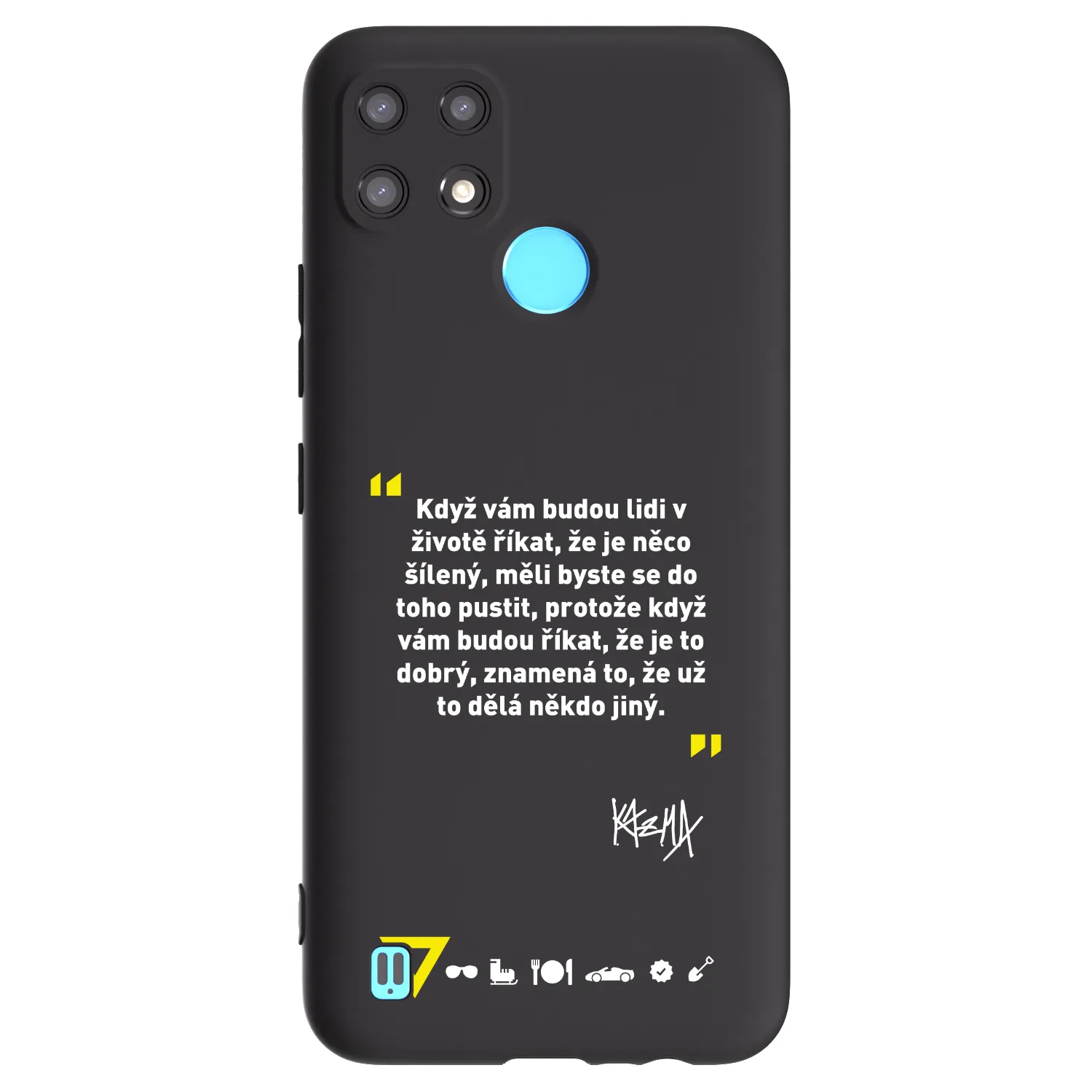 Picasee silikónový čierny obal pre Realme C21 - Kazma - MĚLI BYSTE SE DO TOHO PUSTIT