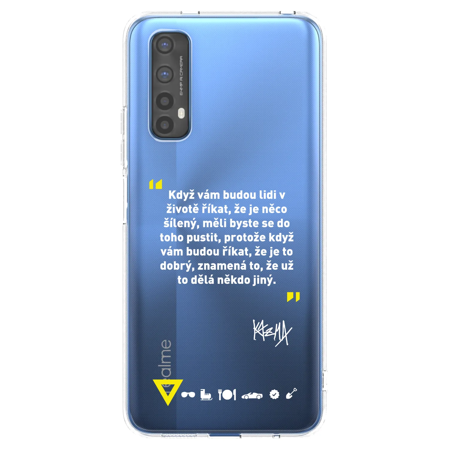 Picasee silikónový prehľadný obal pre Realme 7 - Kazma - MĚLI BYSTE SE DO TOHO PUSTIT