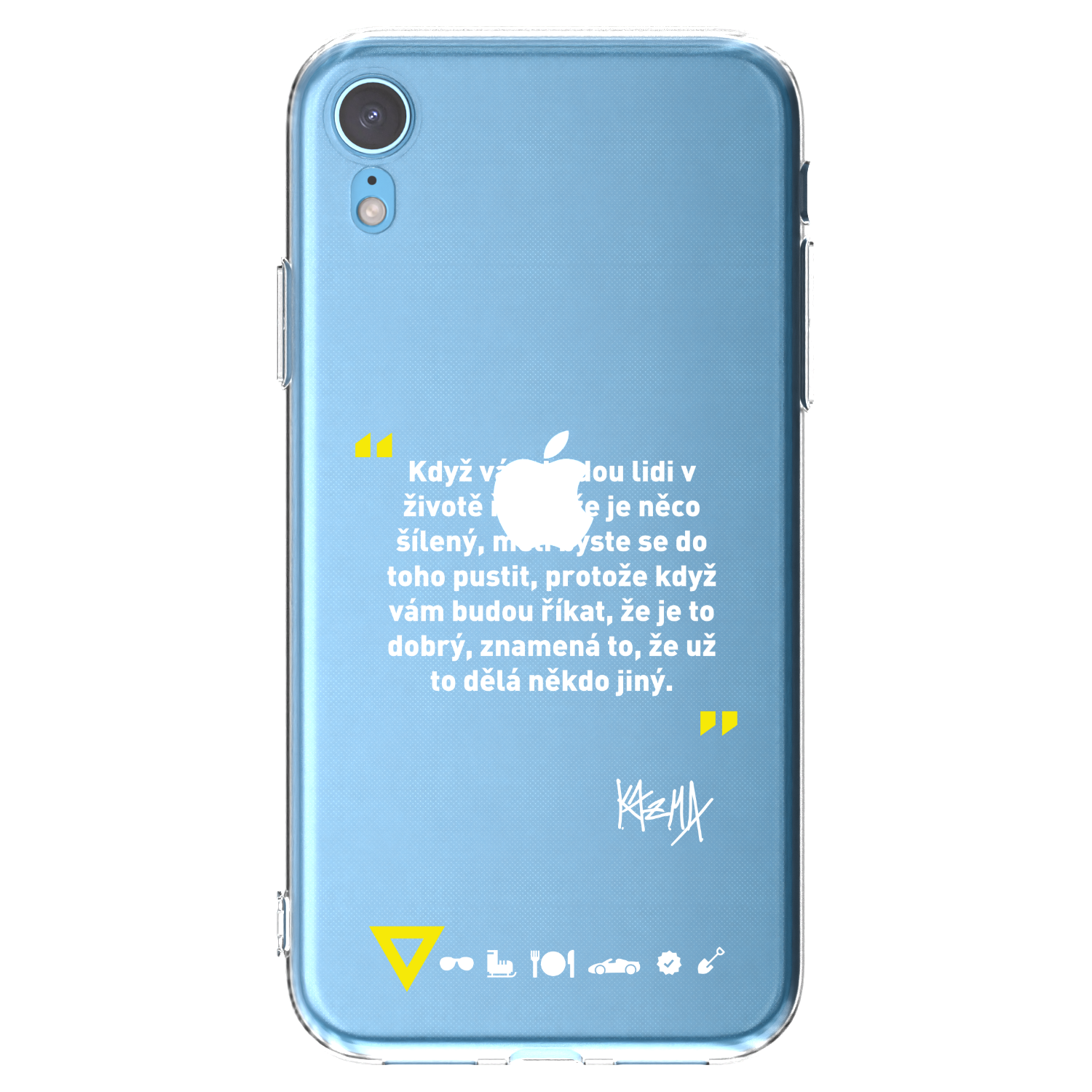 Picasee silikónový prehľadný obal pre Apple iPhone XR - Kazma - MĚLI BYSTE SE DO TOHO PUSTIT
