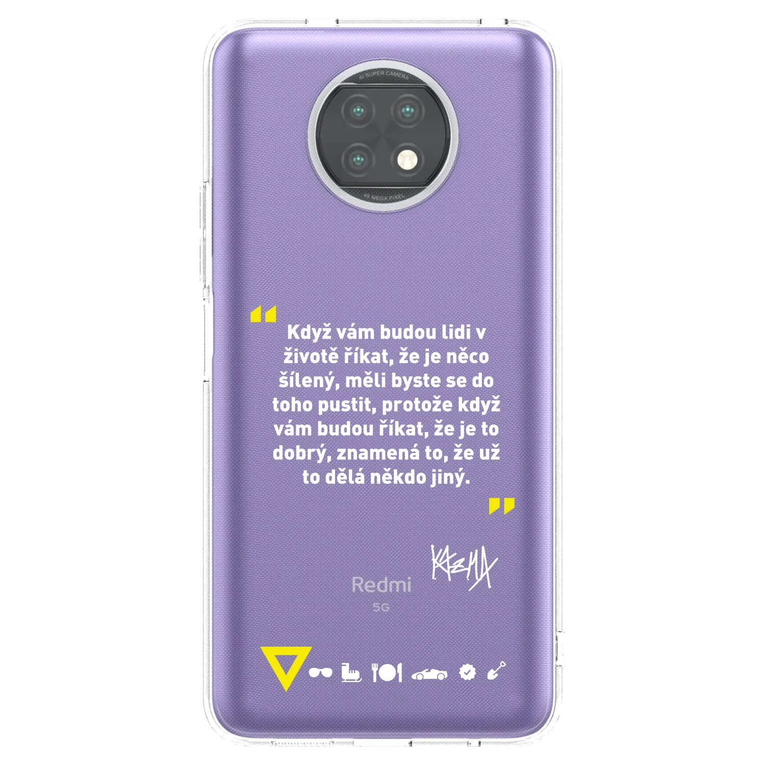 Picasee silikónový prehľadný obal pre Xiaomi Redmi Note 9T - Kazma - MĚLI BYSTE SE DO TOHO PUSTIT