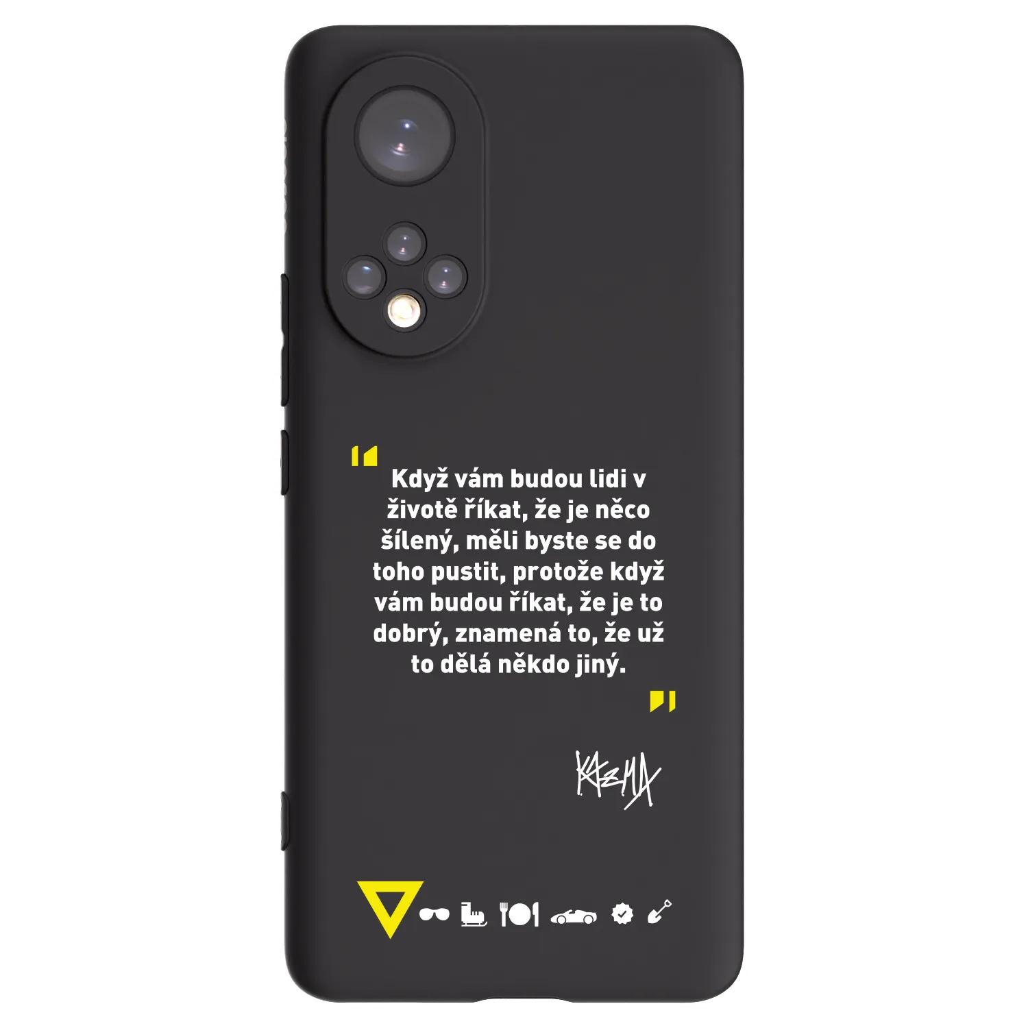 Picasee silikónový čierny obal pre Honor 50 5G - Kazma - MĚLI BYSTE SE DO TOHO PUSTIT