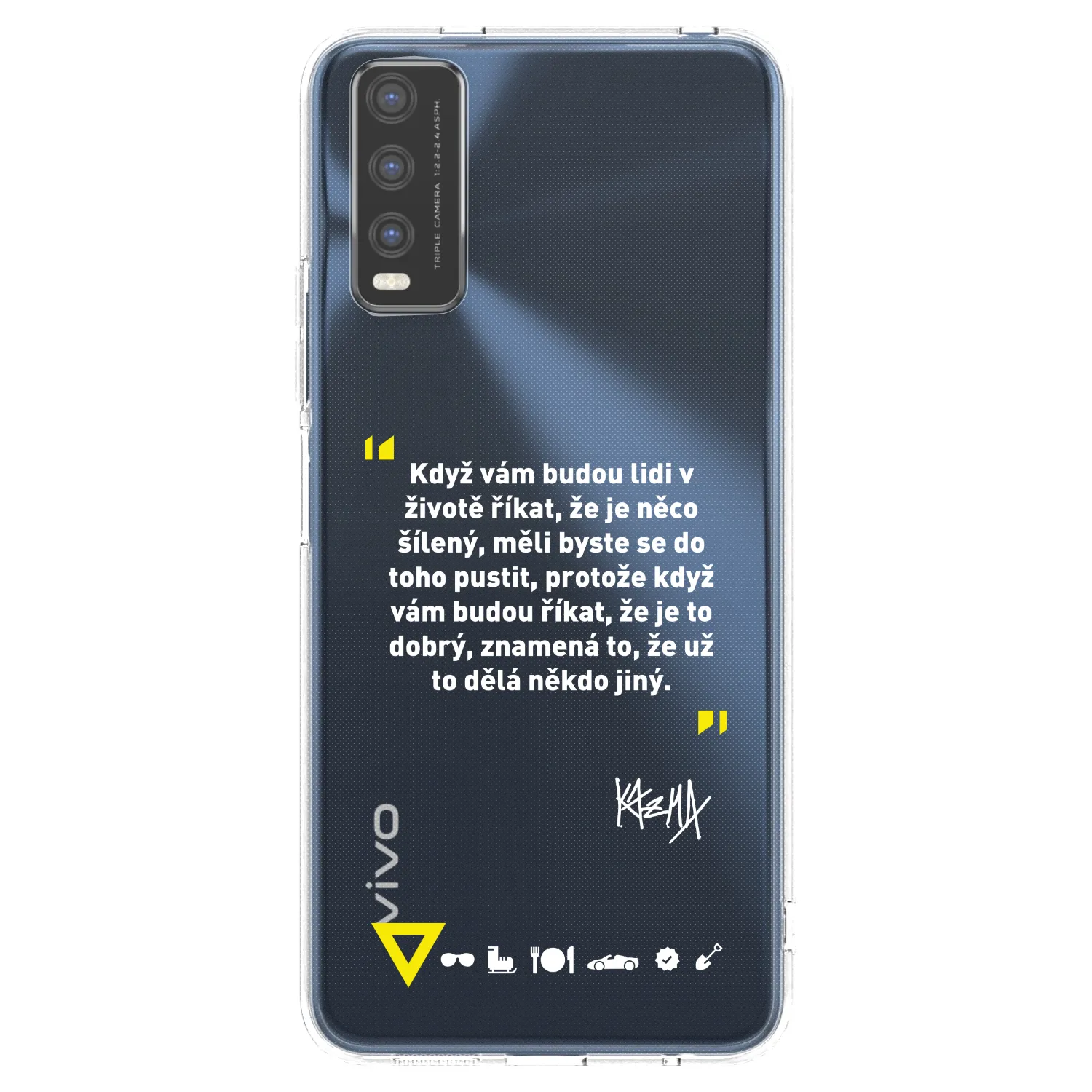 Picasee silikónový prehľadný obal pre Vivo Y20s - Kazma - MĚLI BYSTE SE DO TOHO PUSTIT