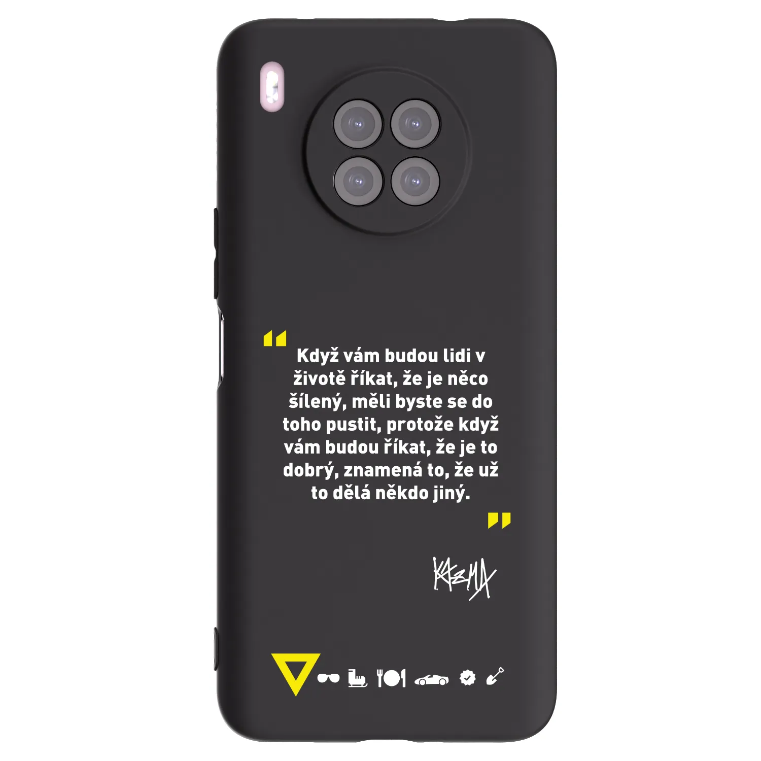 Picasee silikónový čierny obal pre Huawei Nova 8i - Kazma - MĚLI BYSTE SE DO TOHO PUSTIT