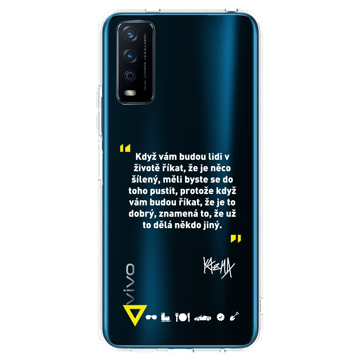Picasee silikónový prehľadný obal pre Vivo Y11s - Kazma - MĚLI BYSTE SE DO TOHO PUSTIT