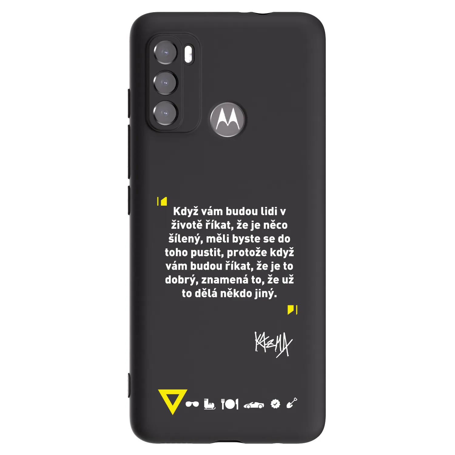 Picasee silikónový čierny obal pre Motorola Moto G60 - Kazma - MĚLI BYSTE SE DO TOHO PUSTIT