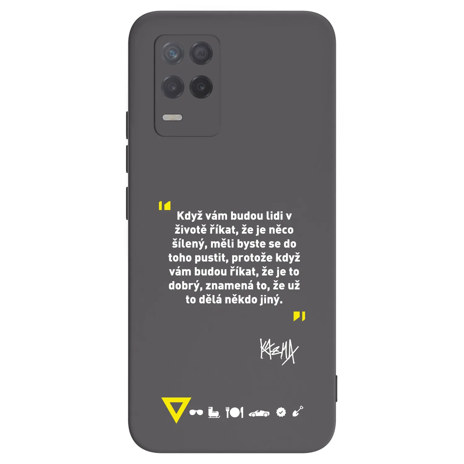 Picasee silikónový čierny obal pre Realme 8 5G - Kazma - MĚLI BYSTE SE DO TOHO PUSTIT
