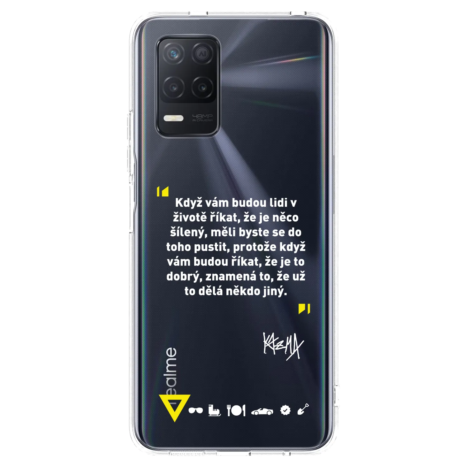 Picasee silikónový prehľadný obal pre Realme 8 5G - Kazma - MĚLI BYSTE SE DO TOHO PUSTIT