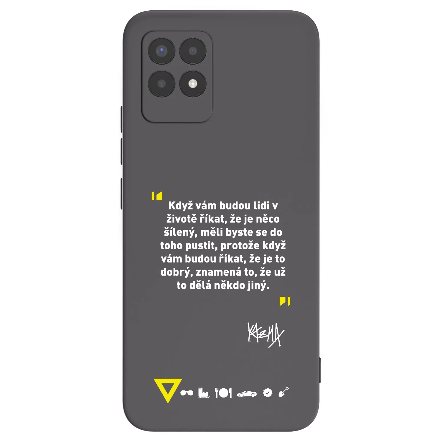 Picasee silikónový čierny obal pre Realme 8i - Kazma - MĚLI BYSTE SE DO TOHO PUSTIT