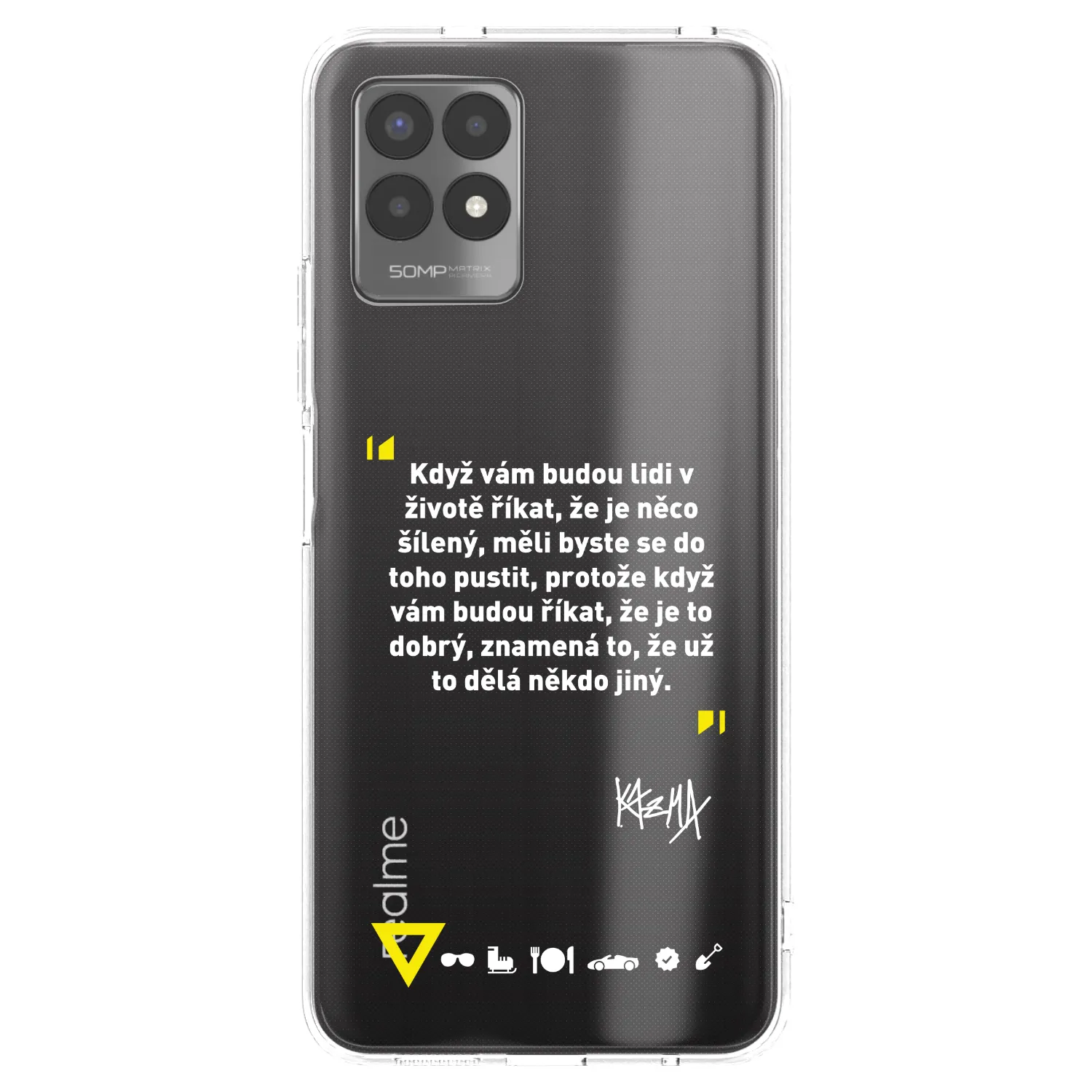 Silikónový prehľadný obal pre Realme 8i - Kazma - MĚLI BYSTE SE DO TOHO PUSTIT