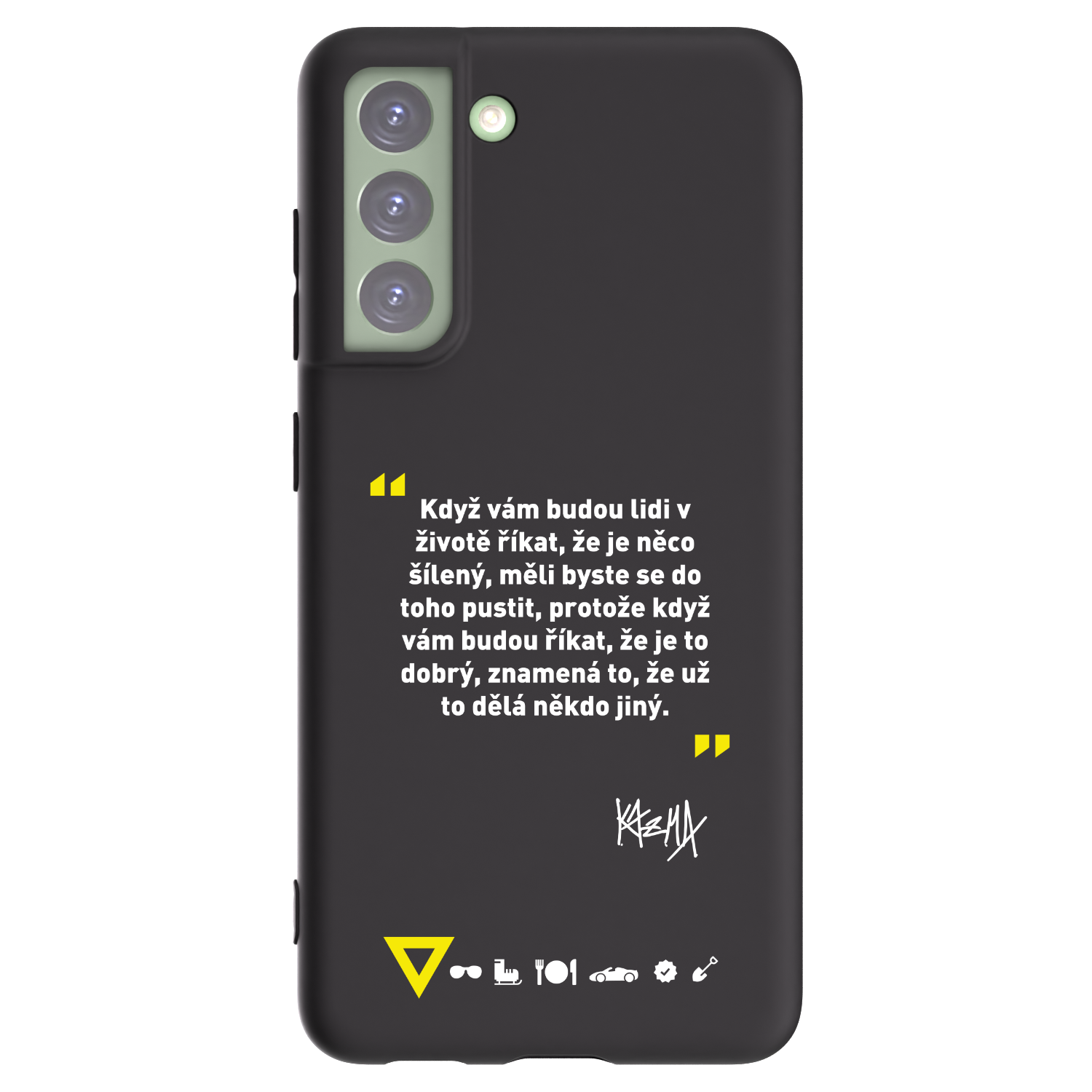 Picasee silikónový čierny obal pre Samsung Galaxy S21 FE 5G - Kazma - MĚLI BYSTE SE DO TOHO PUSTIT