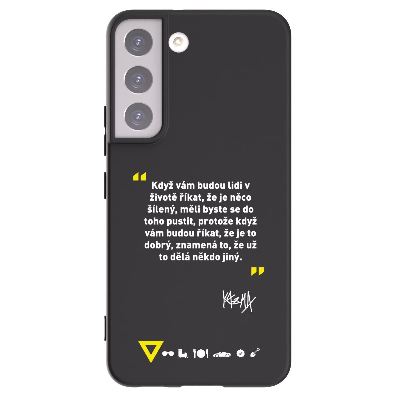 Picasee silikónový čierny obal pre Samsung Galaxy S22 5G - Kazma - MĚLI BYSTE SE DO TOHO PUSTIT