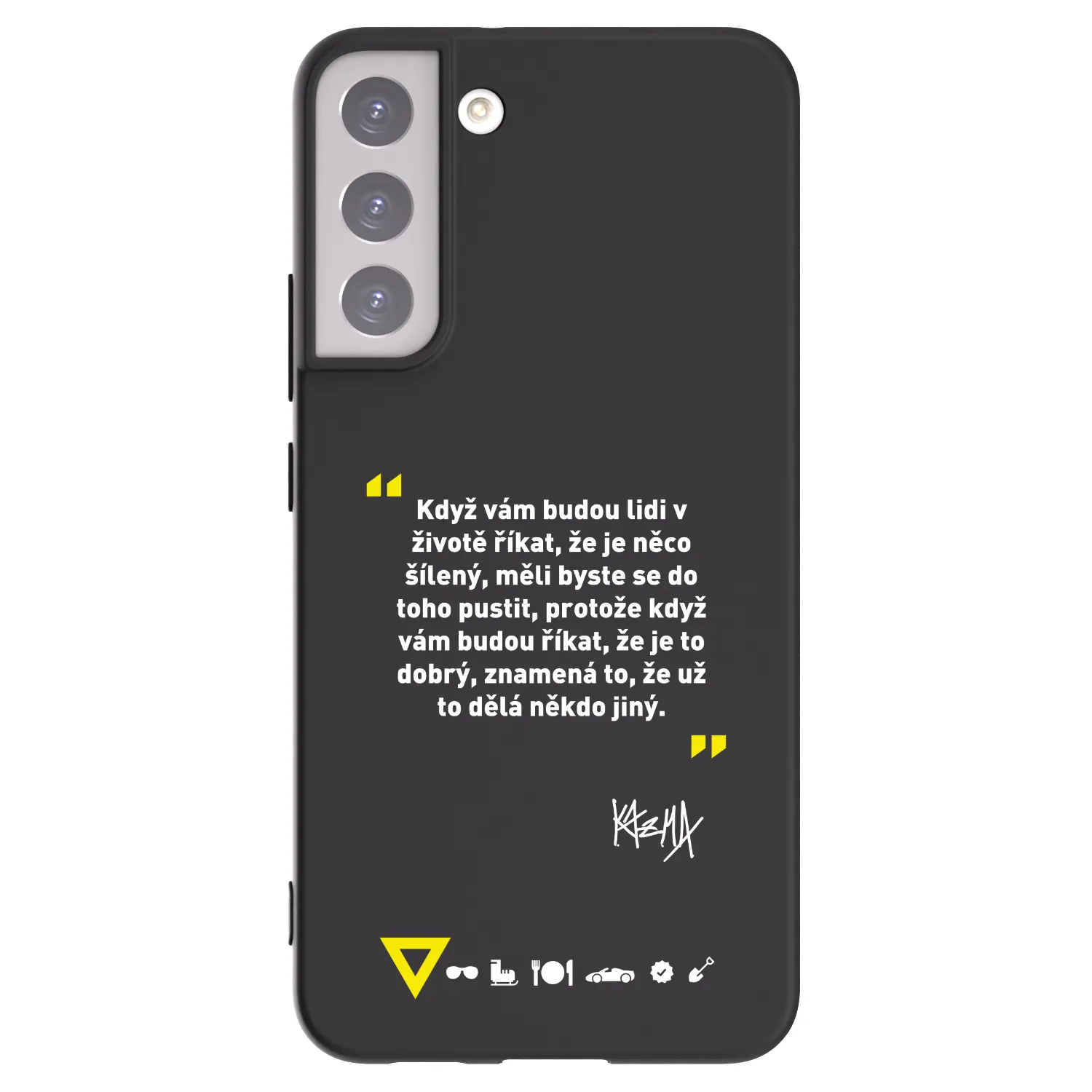 Picasee silikónový čierny obal pre Samsung Galaxy S22+ 5G - Kazma - MĚLI BYSTE SE DO TOHO PUSTIT