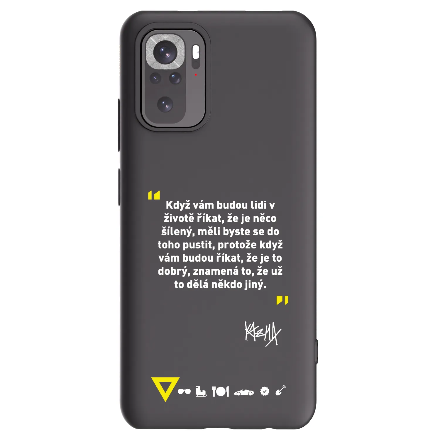 Silikónový čierny obal pre Xiaomi Redmi Note 11S 4G - Kazma - MĚLI BYSTE SE DO TOHO PUSTIT