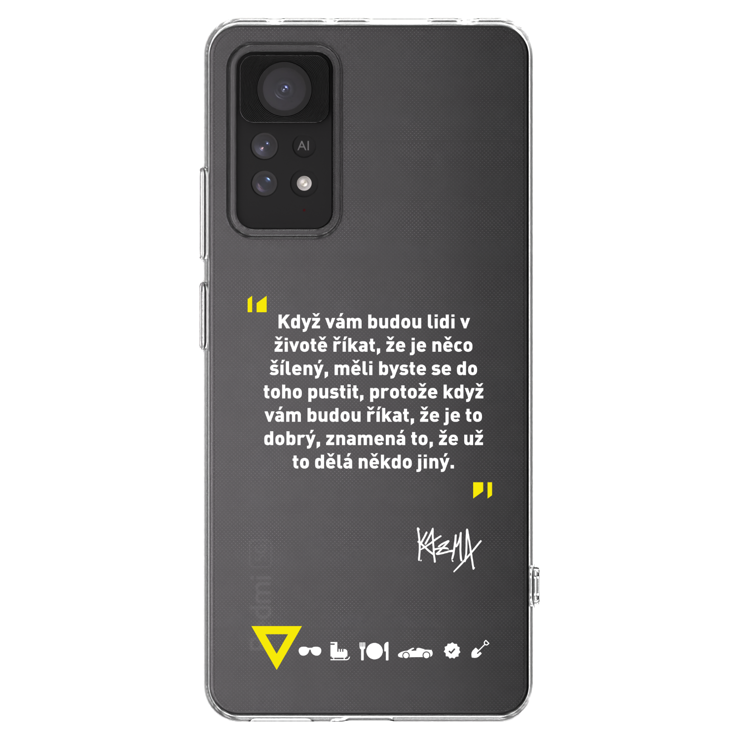 Picasee silikónový prehľadný obal pre Xiaomi Redmi Note 11 Pro - Kazma - MĚLI BYSTE SE DO TOHO PUSTIT