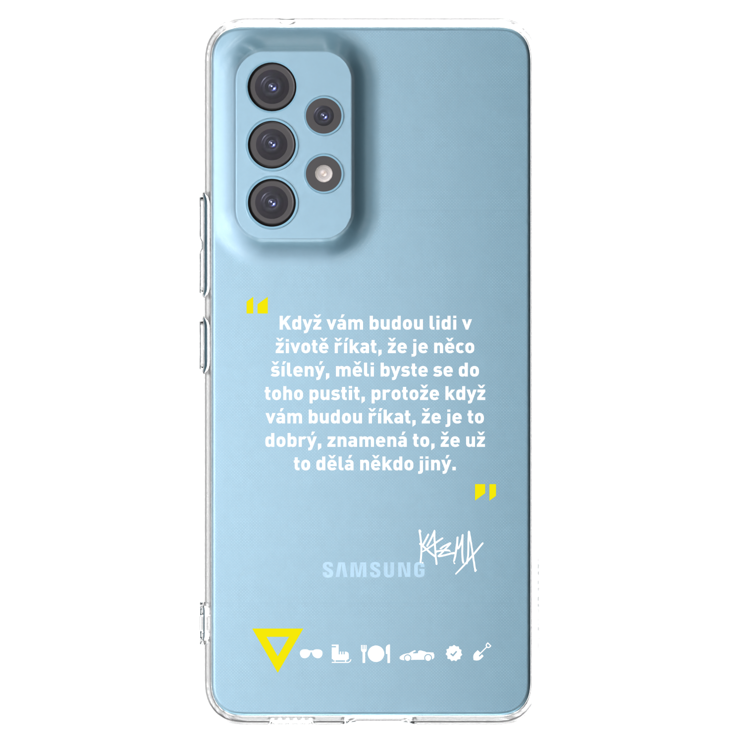 Silikónový prehľadný obal pre Samsung Galaxy A53 5G A536 - Kazma - MĚLI BYSTE SE DO TOHO PUSTIT