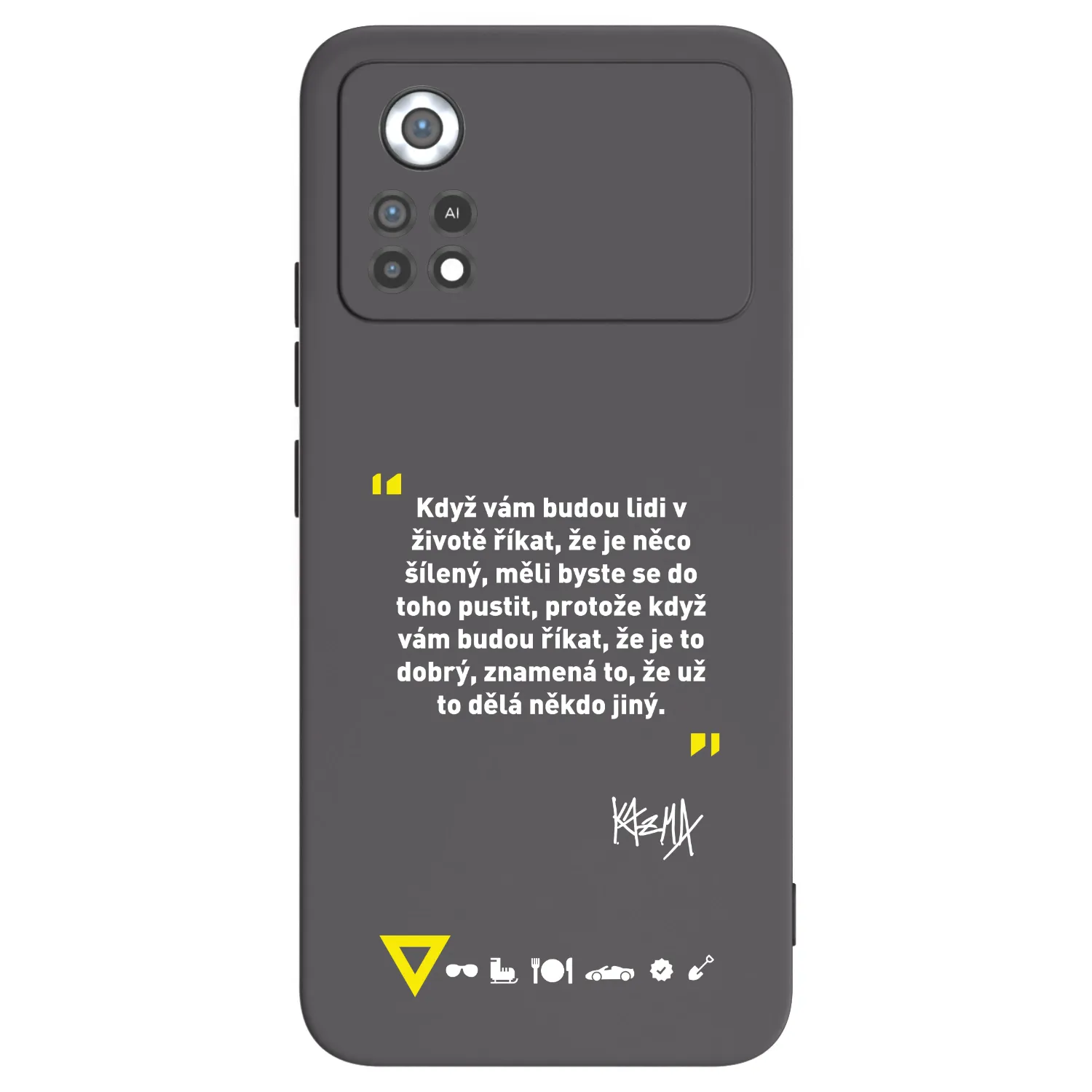 Picasee silikónový čierny obal pre Xiaomi Poco X4 Pro 5G - Kazma - MĚLI BYSTE SE DO TOHO PUSTIT