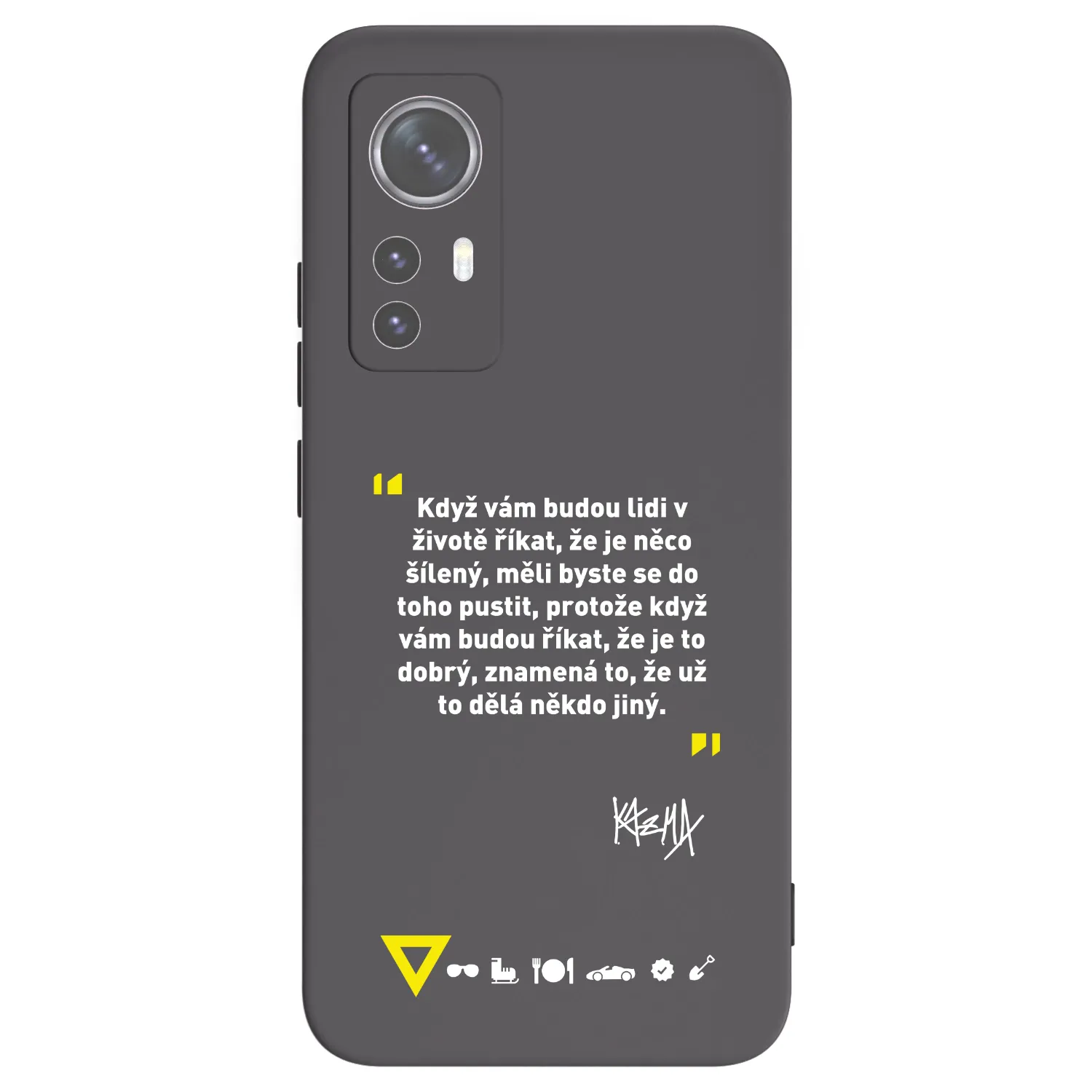 Picasee silikónový čierny obal pre Xiaomi 12 - Kazma - MĚLI BYSTE SE DO TOHO PUSTIT