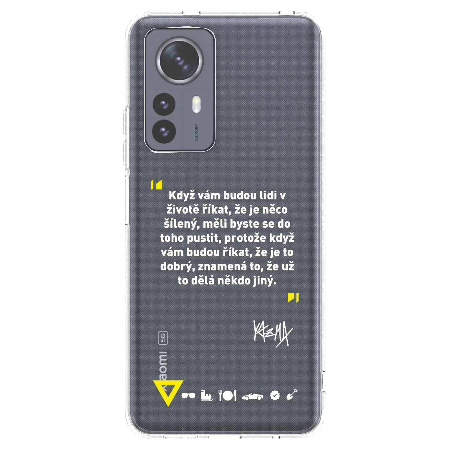 Picasee silikónový prehľadný obal pre Xiaomi 12 Pro - Kazma - MĚLI BYSTE SE DO TOHO PUSTIT