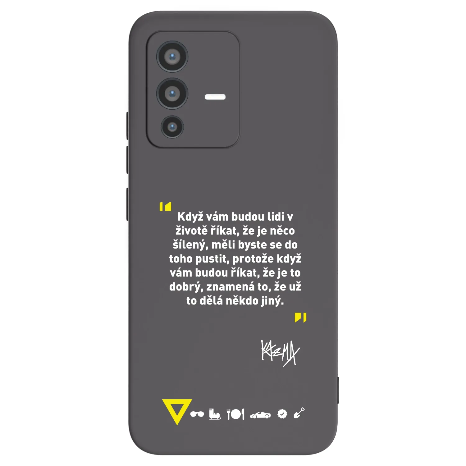 Picasee silikónový čierny obal pre Vivo V23 5G - Kazma - MĚLI BYSTE SE DO TOHO PUSTIT