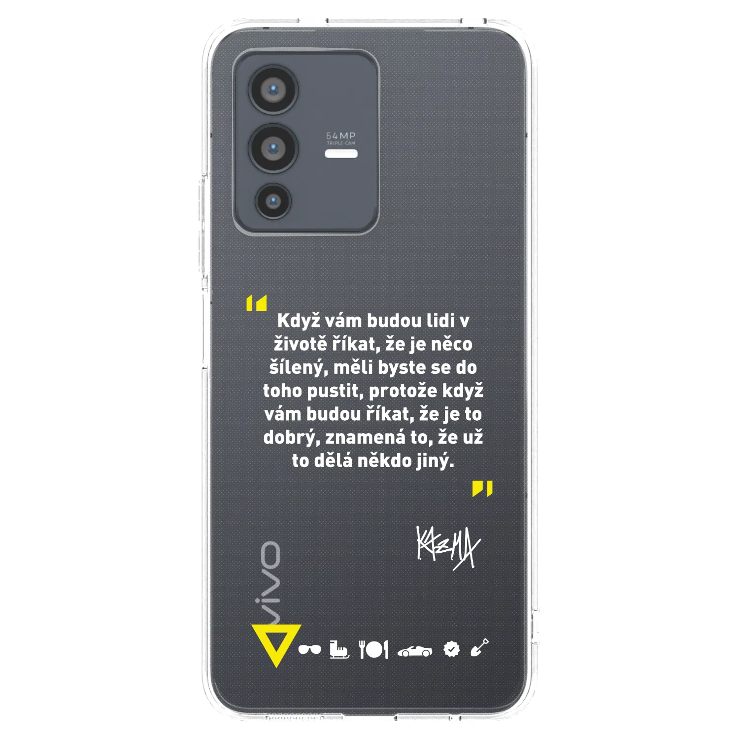 Picasee silikónový prehľadný obal pre Vivo V23 5G - Kazma - MĚLI BYSTE SE DO TOHO PUSTIT