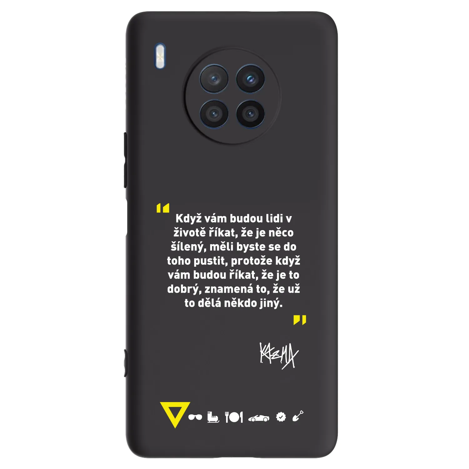 Picasee silikónový čierny obal pre Honor 50 Lite - Kazma - MĚLI BYSTE SE DO TOHO PUSTIT