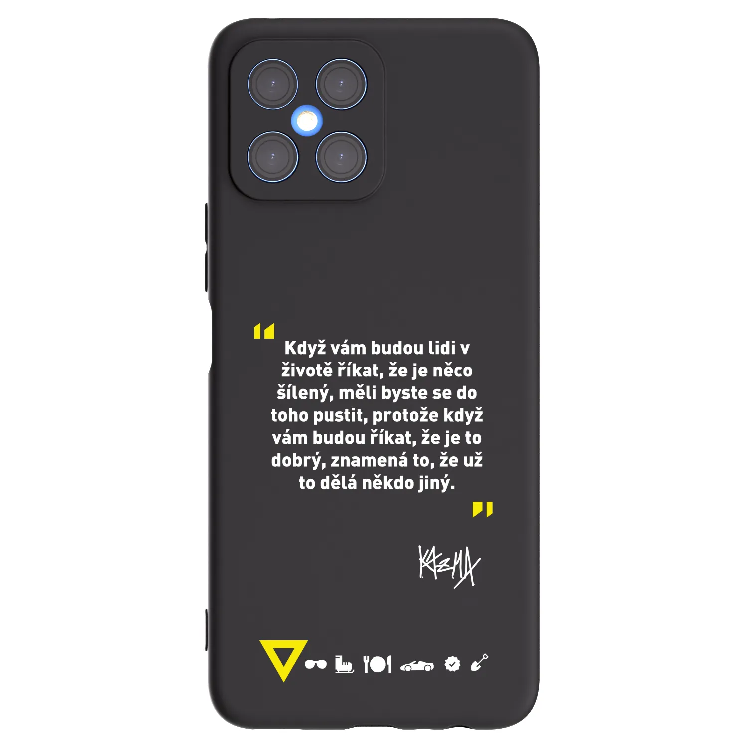 Picasee silikónový čierny obal pre Honor X8 4G - Kazma - MĚLI BYSTE SE DO TOHO PUSTIT
