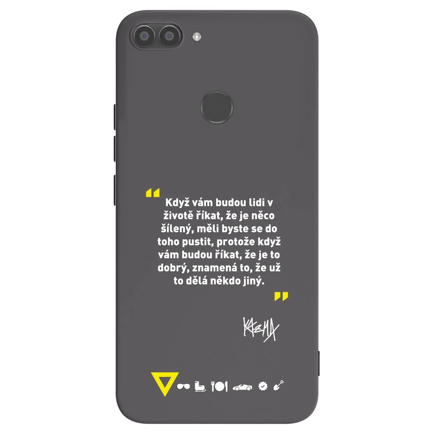 Picasee silikónový čierny obal pre Huawei P Smart - Kazma - MĚLI BYSTE SE DO TOHO PUSTIT