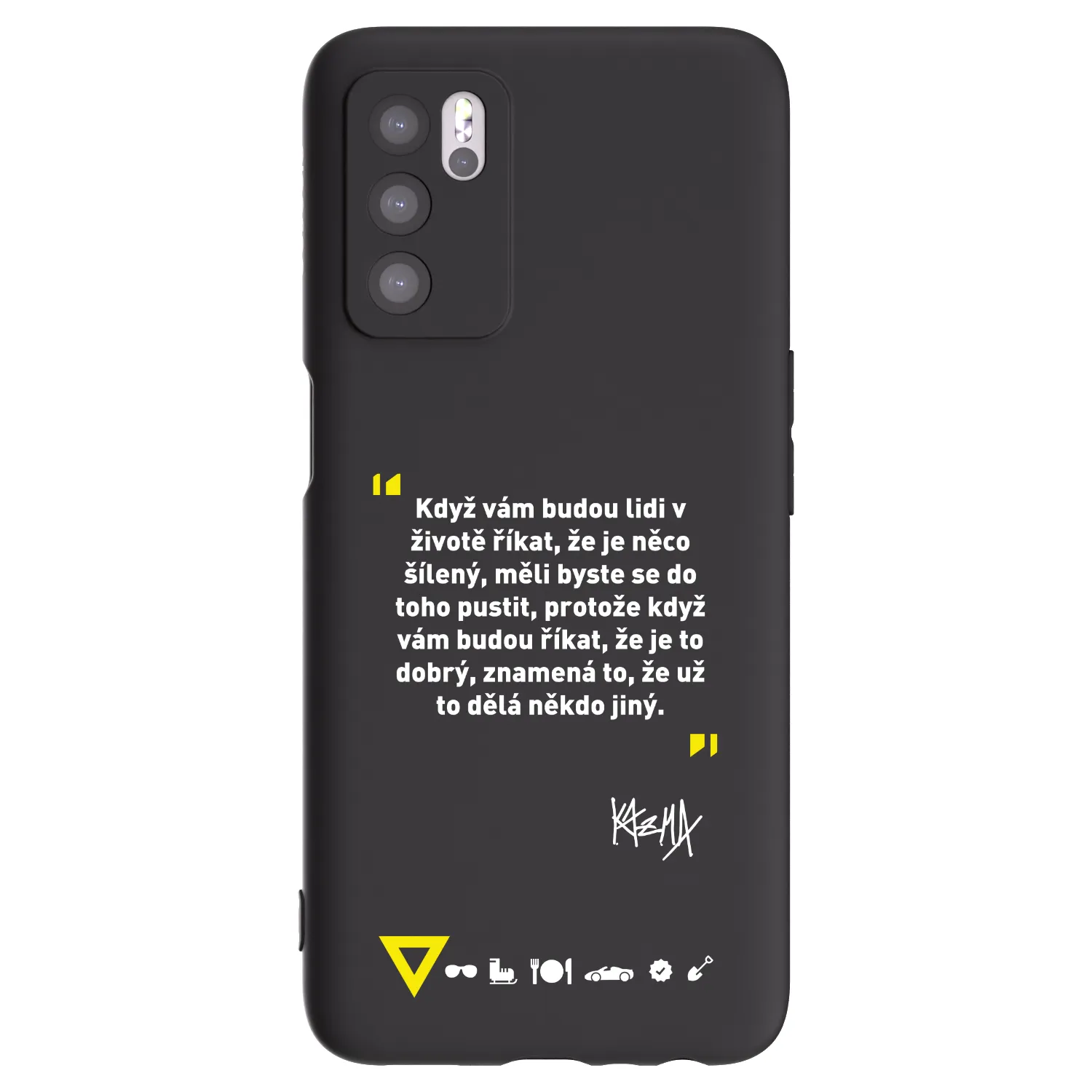 Picasee silikónový čierny obal pre OPPO A16s - Kazma - MĚLI BYSTE SE DO TOHO PUSTIT