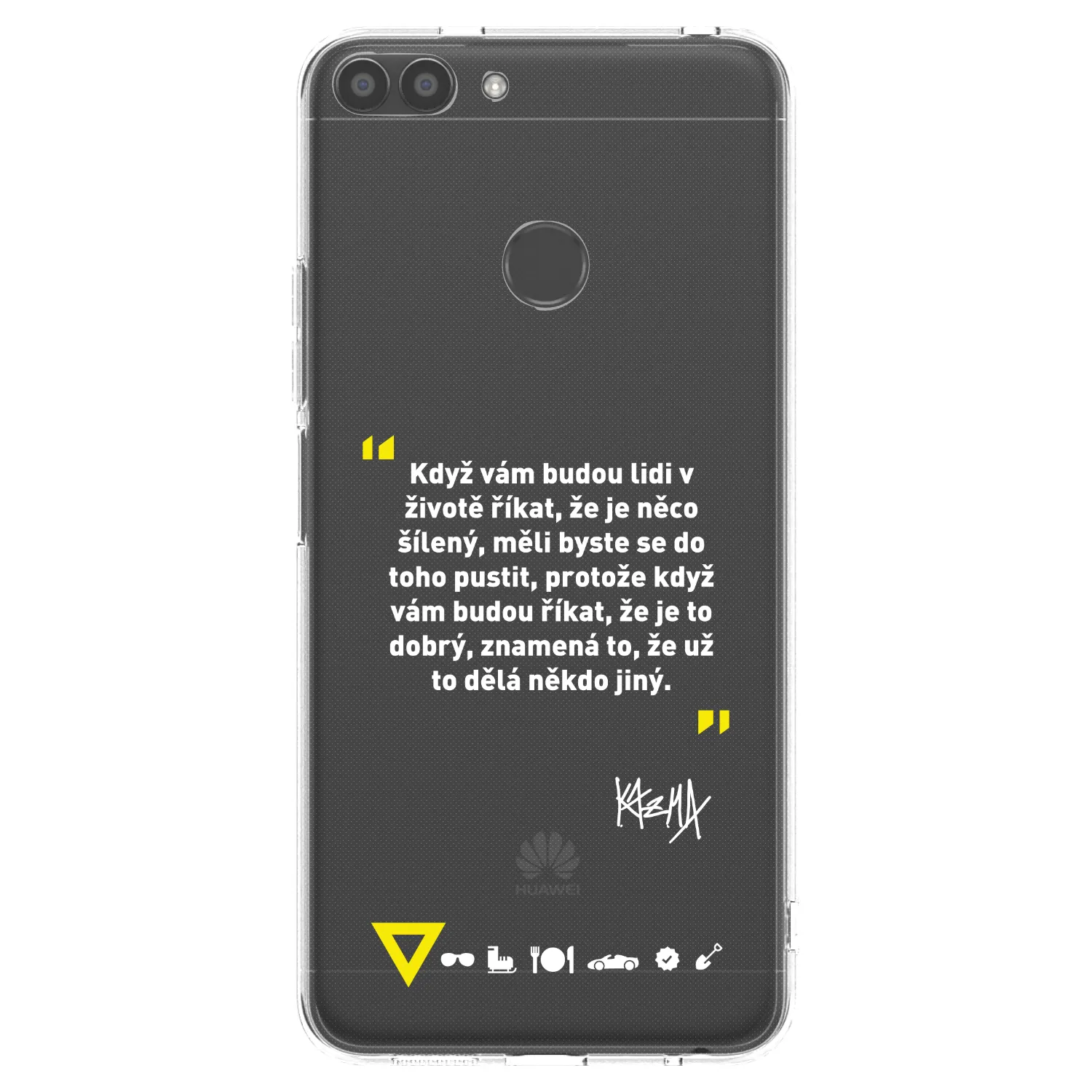 Picasee silikónový prehľadný obal pre Huawei P Smart - Kazma - MĚLI BYSTE SE DO TOHO PUSTIT
