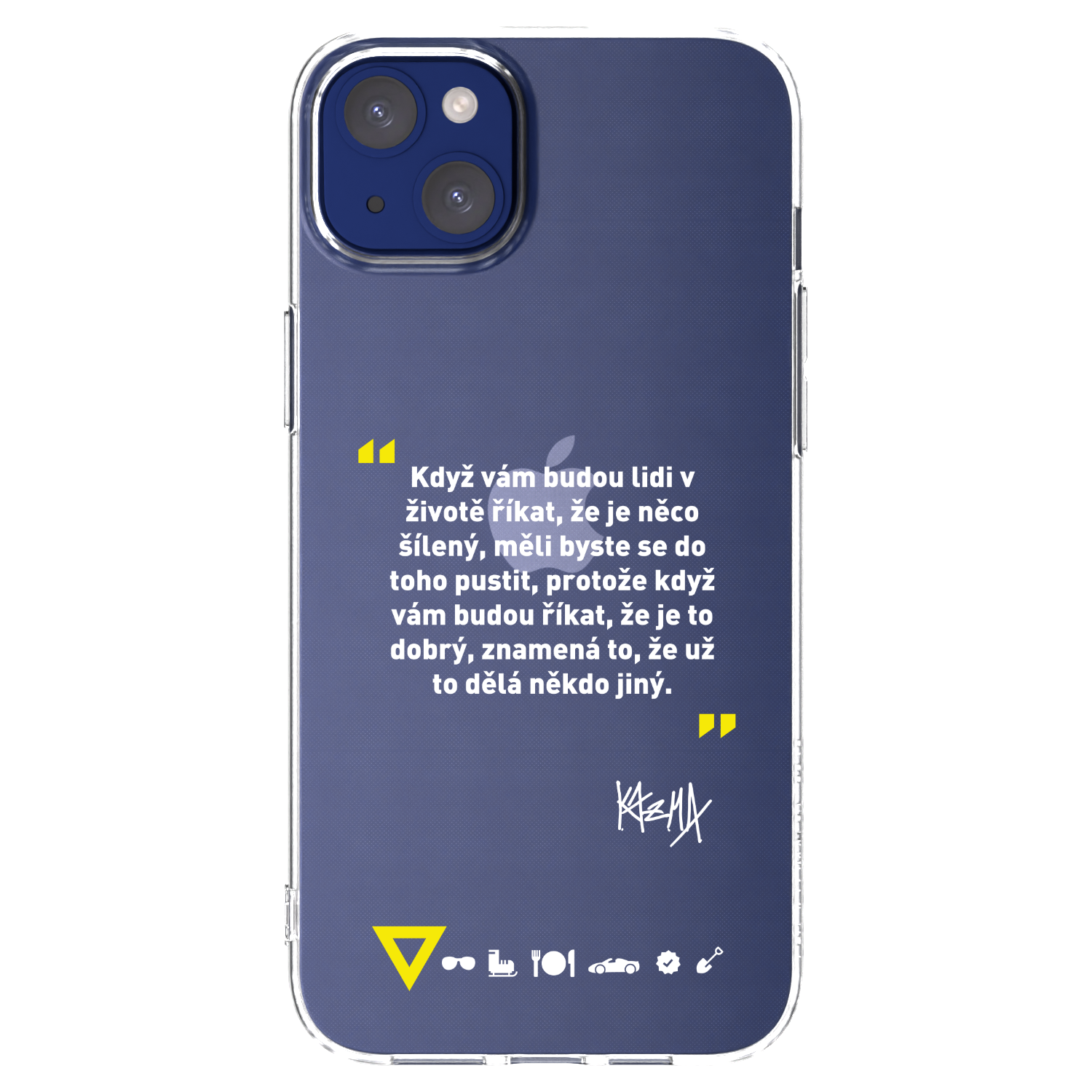 Picasee silikónový prehľadný obal pre Apple iPhone 14 Plus - Kazma - MĚLI BYSTE SE DO TOHO PUSTIT