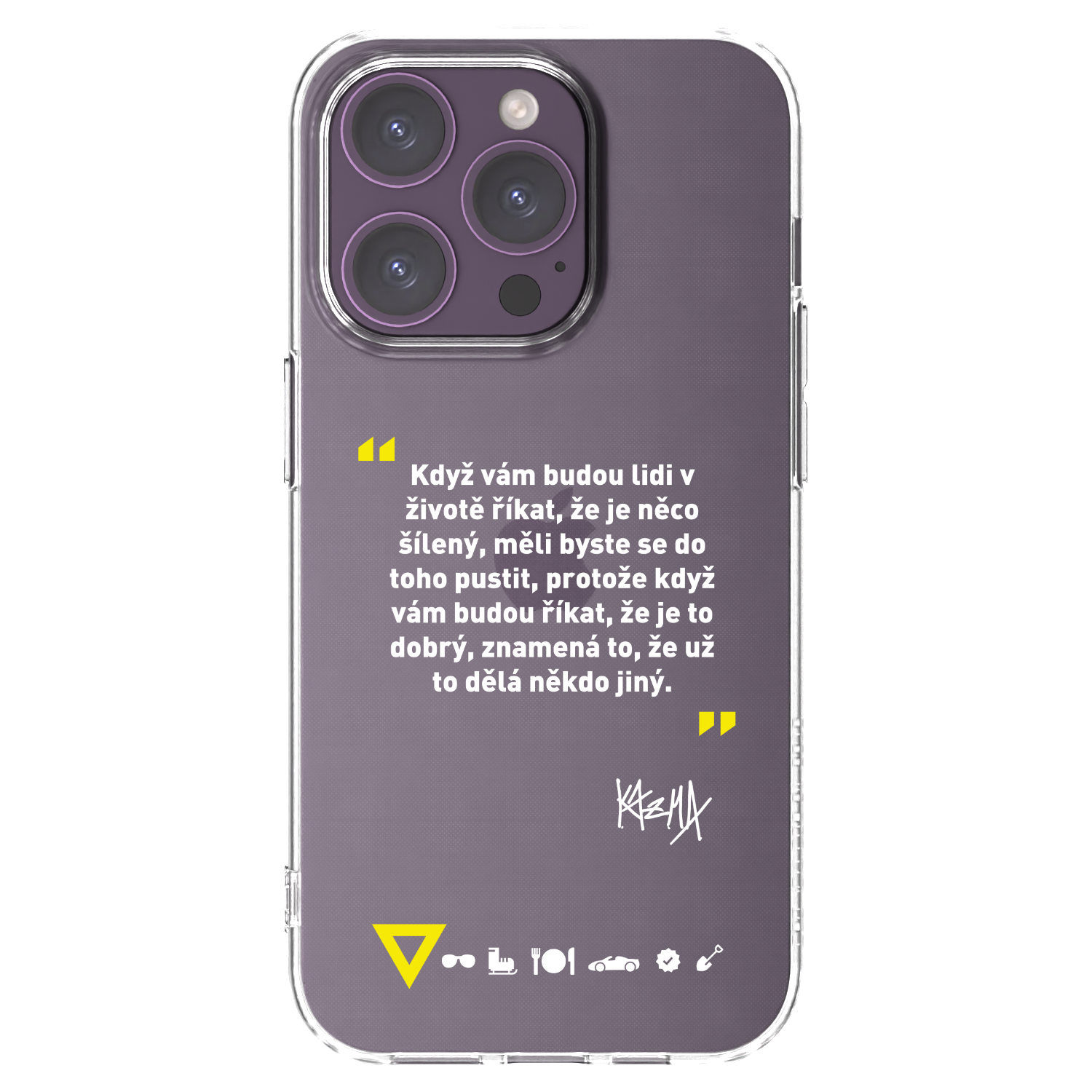Picasee silikónový prehľadný obal pre Apple iPhone 14 Pro - Kazma - MĚLI BYSTE SE DO TOHO PUSTIT