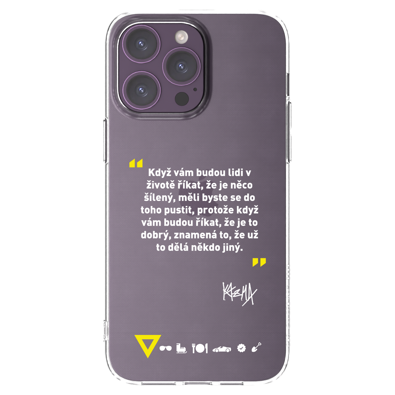 Picasee silikónový prehľadný obal pre Apple iPhone 14 Pro Max - Kazma - MĚLI BYSTE SE DO TOHO PUSTIT