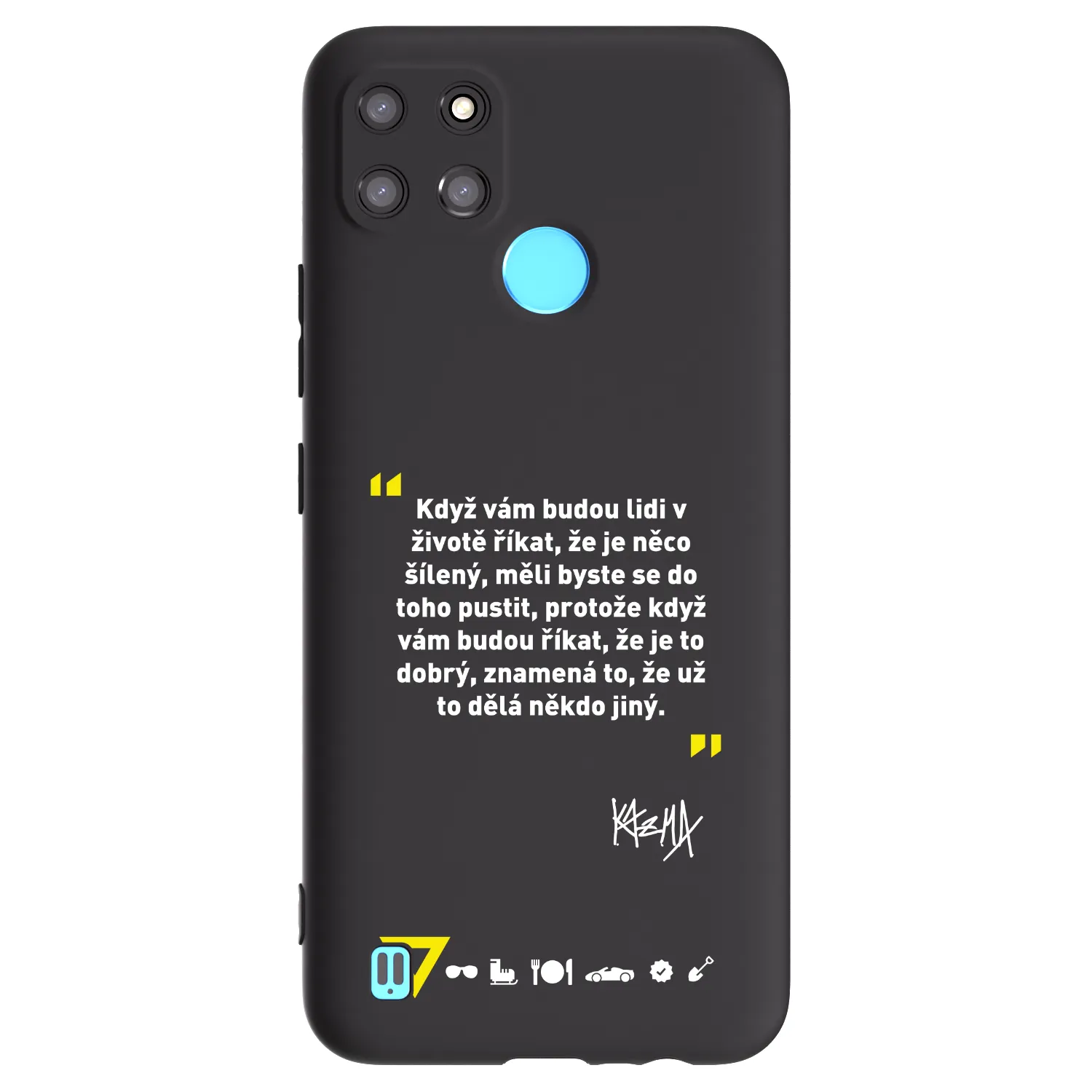 Picasee silikónový čierny obal pre Realme C21Y - Kazma - MĚLI BYSTE SE DO TOHO PUSTIT