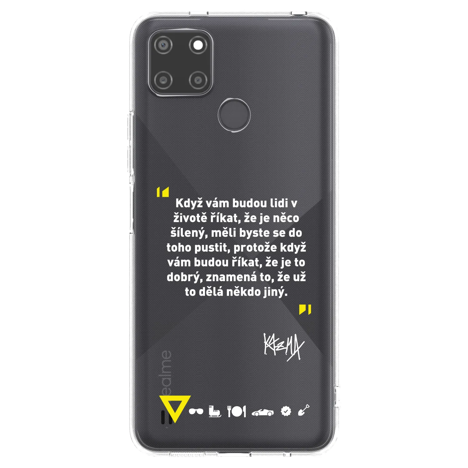 Picasee silikónový prehľadný obal pre Realme C21Y - Kazma - MĚLI BYSTE SE DO TOHO PUSTIT