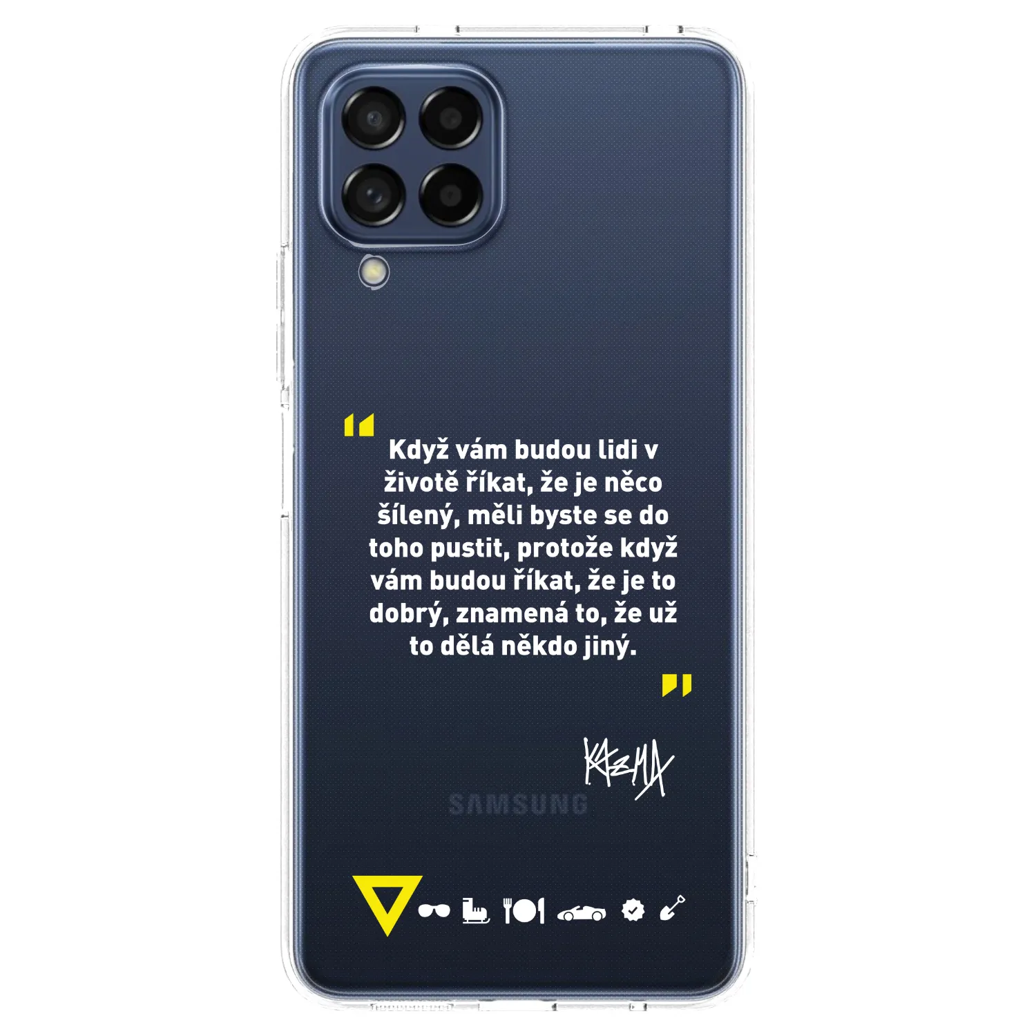 Picasee silikónový prehľadný obal pre Samsung Galaxy M53 5G - Kazma - MĚLI BYSTE SE DO TOHO PUSTIT