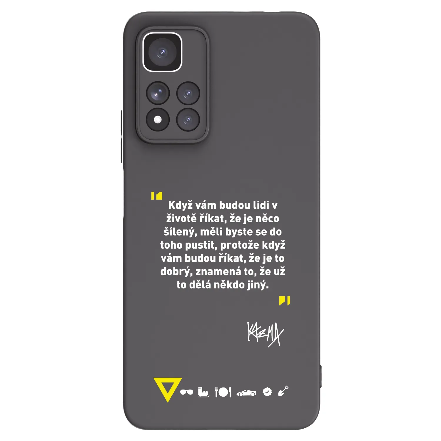 Picasee silikónový čierny obal pre Xiaomi Redmi Note 11 Pro+ 5G - Kazma - MĚLI BYSTE SE DO TOHO PUSTIT