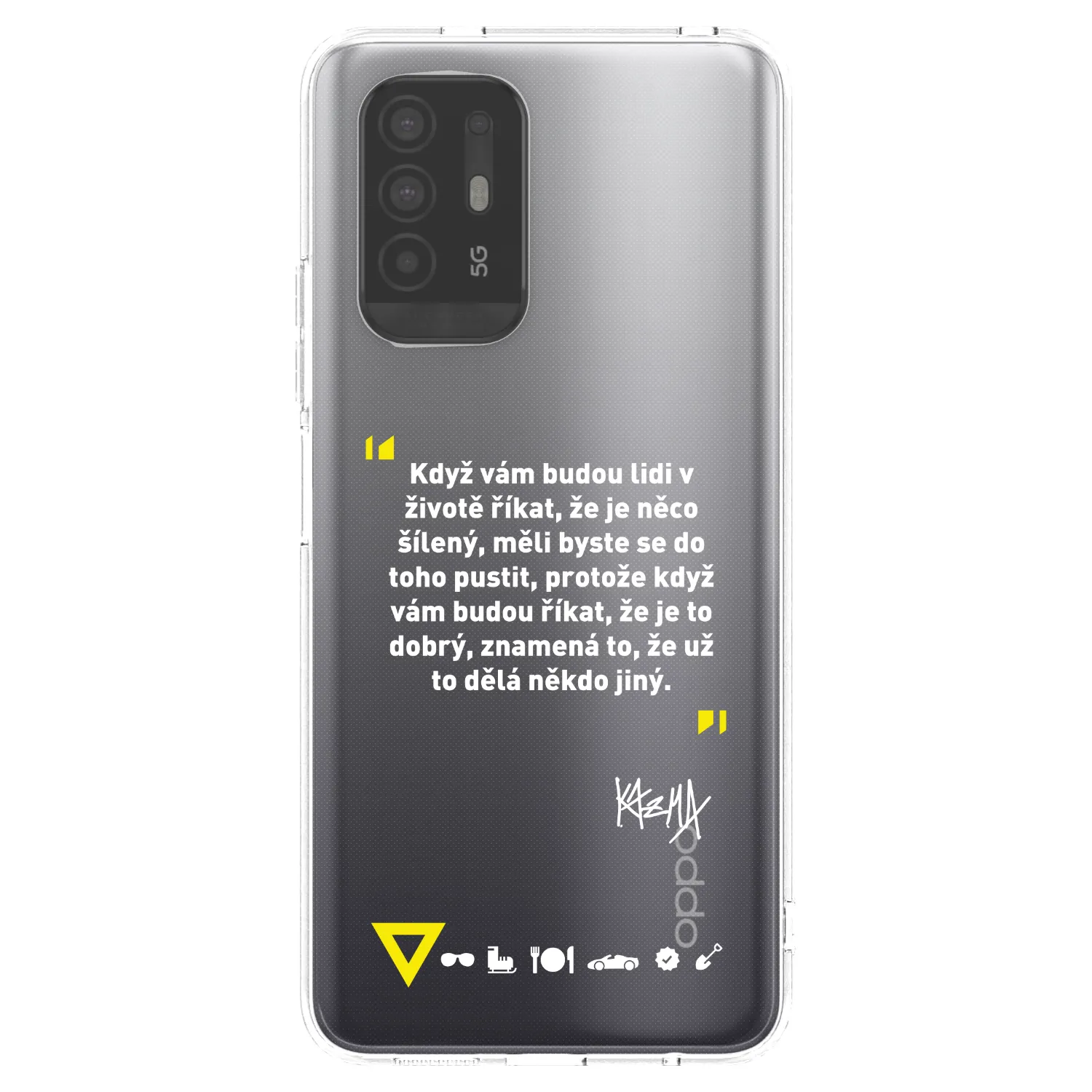 Silikónový prehľadný obal pre OPPO A94 5G - Kazma - MĚLI BYSTE SE DO TOHO PUSTIT