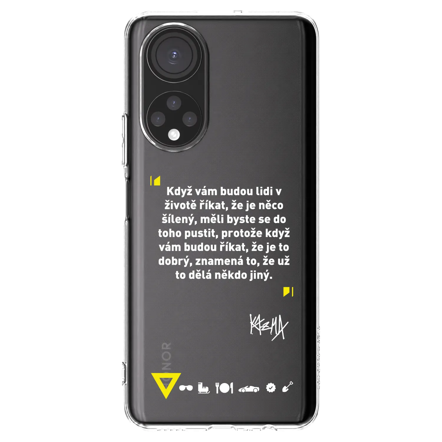 Picasee silikónový prehľadný obal pre Honor X7 - Kazma - MĚLI BYSTE SE DO TOHO PUSTIT