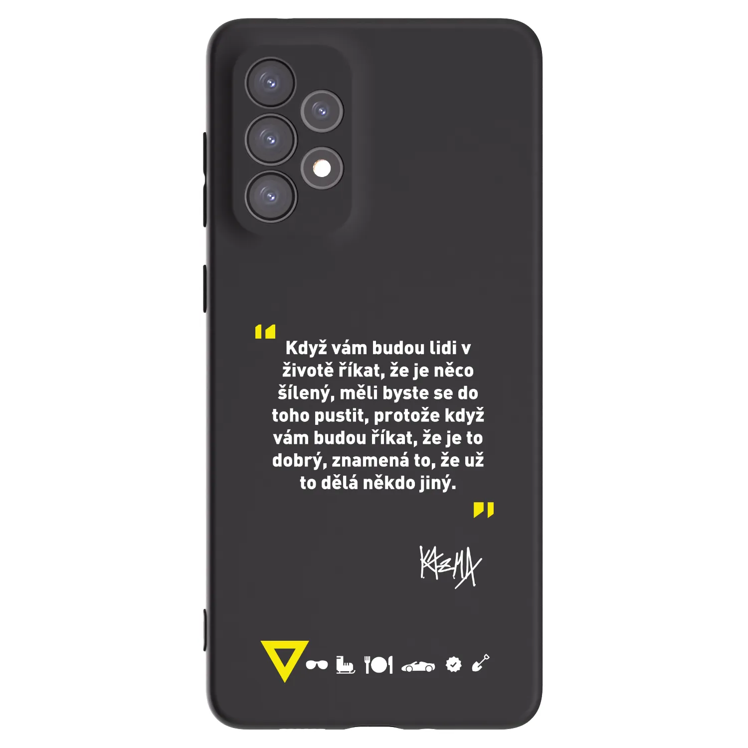 Picasee silikónový čierny obal pre Samsung Galaxy A73 5G - Kazma - MĚLI BYSTE SE DO TOHO PUSTIT