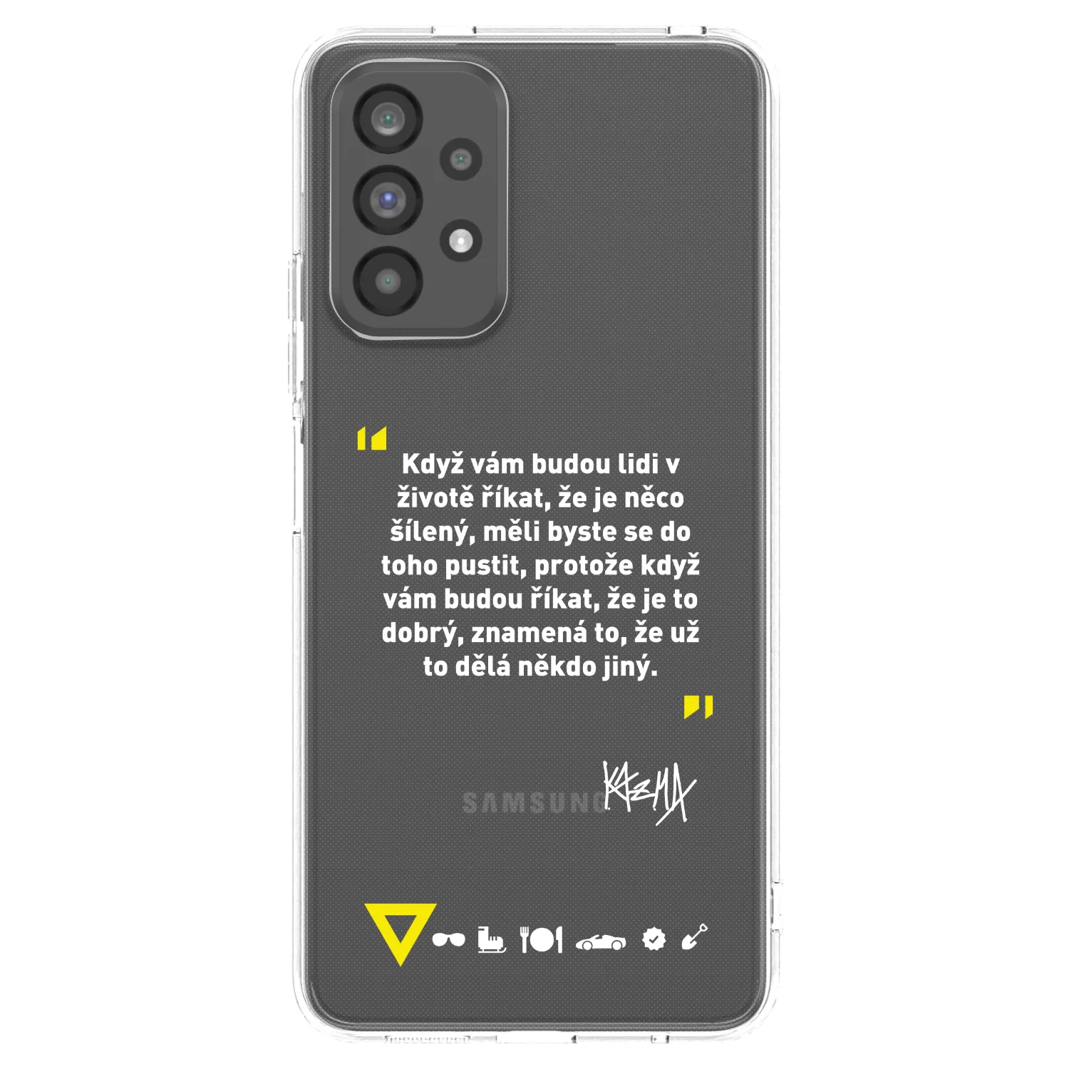 Picasee silikónový prehľadný obal pre Samsung Galaxy A73 5G - Kazma - MĚLI BYSTE SE DO TOHO PUSTIT