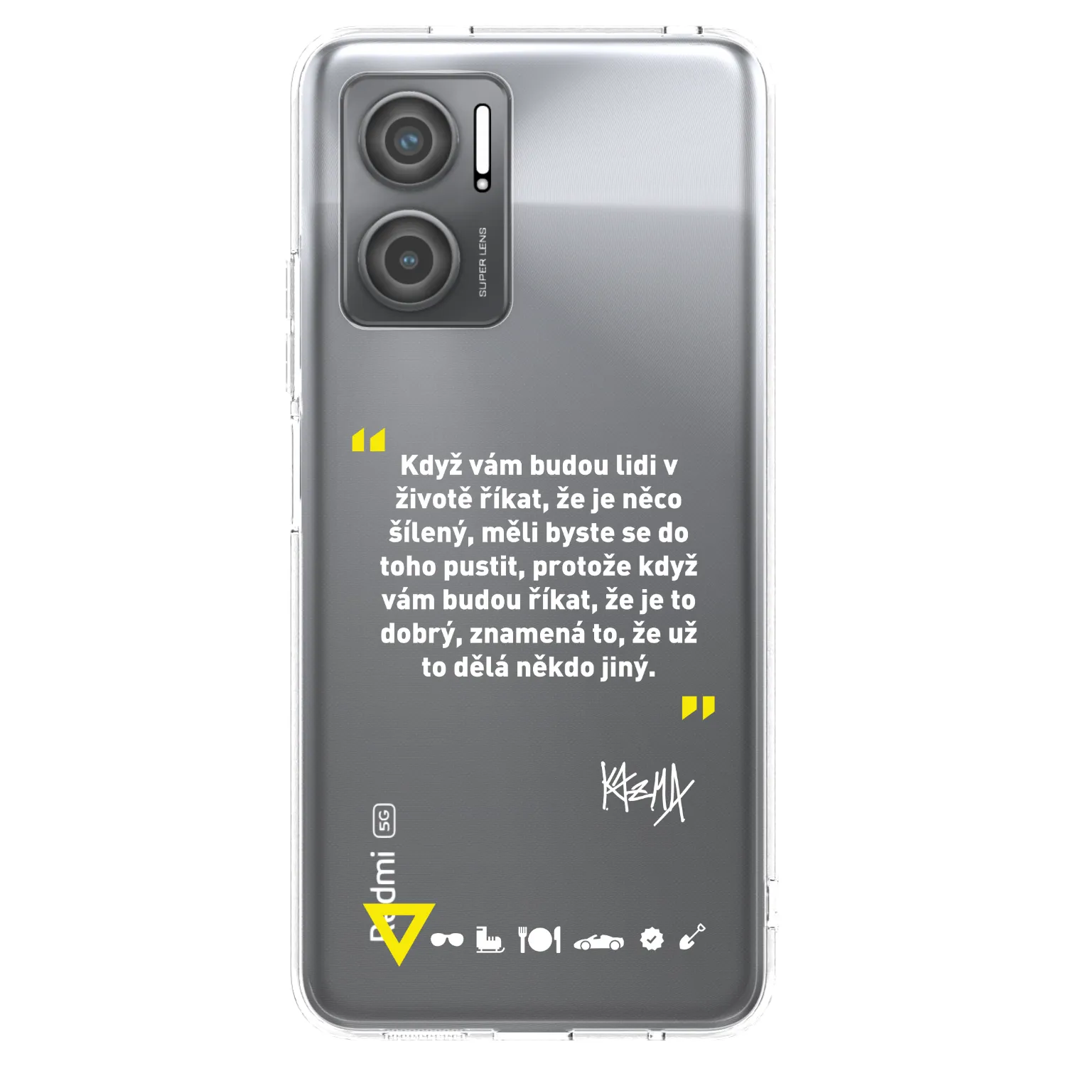 Silikónový prehľadný obal pre Xiaomi Redmi 10 5G - Kazma - MĚLI BYSTE SE DO TOHO PUSTIT