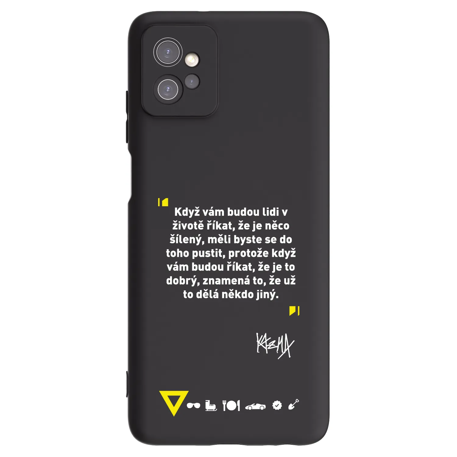 Picasee silikónový čierny obal pre Motorola Moto G32 - Kazma - MĚLI BYSTE SE DO TOHO PUSTIT