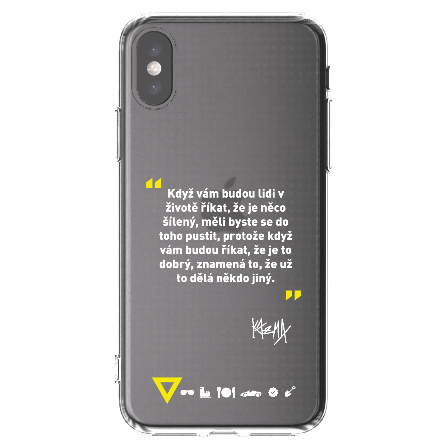 Picasee silikónový prehľadný obal pre Apple iPhone X/XS - Kazma - MĚLI BYSTE SE DO TOHO PUSTIT